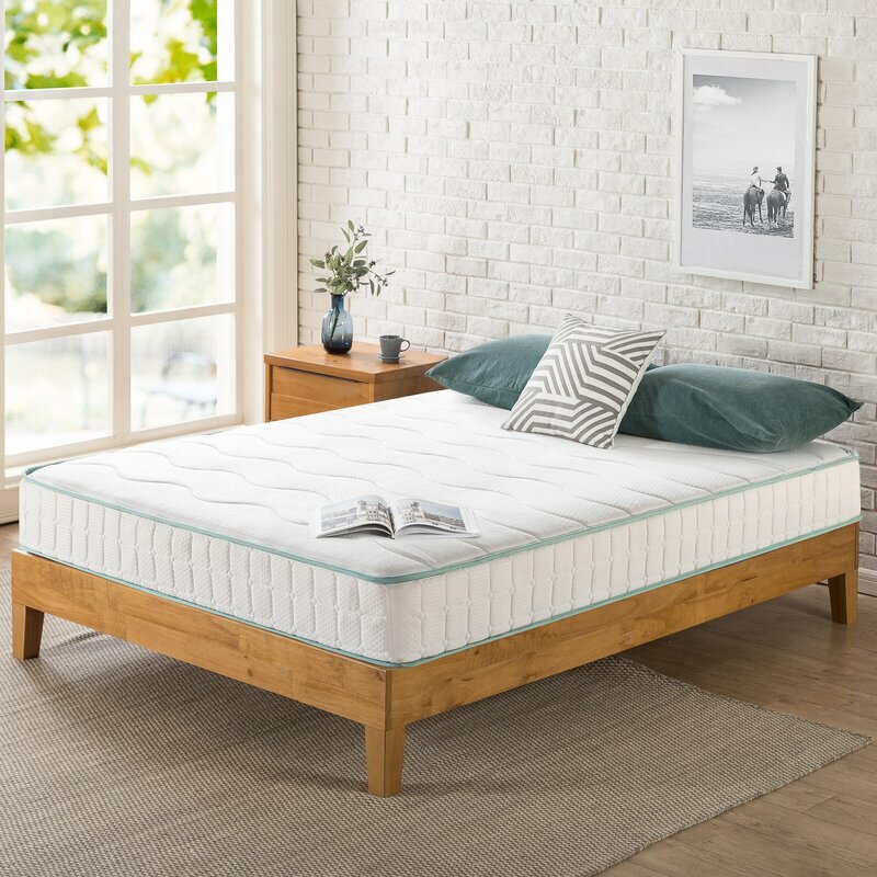 Twin Size Medium 8″ Inch Innerspring Mattress HD Foam Steel Coils Edge Support