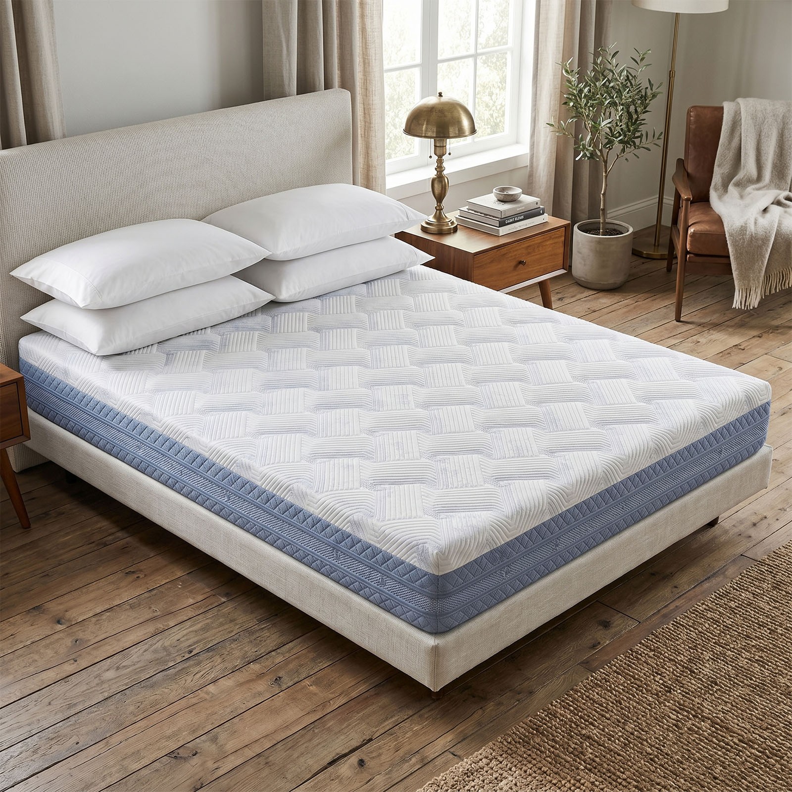 Queen Size Memory Foam Mattress 10 Inch Multi-Layer Foam Compressed Boxed