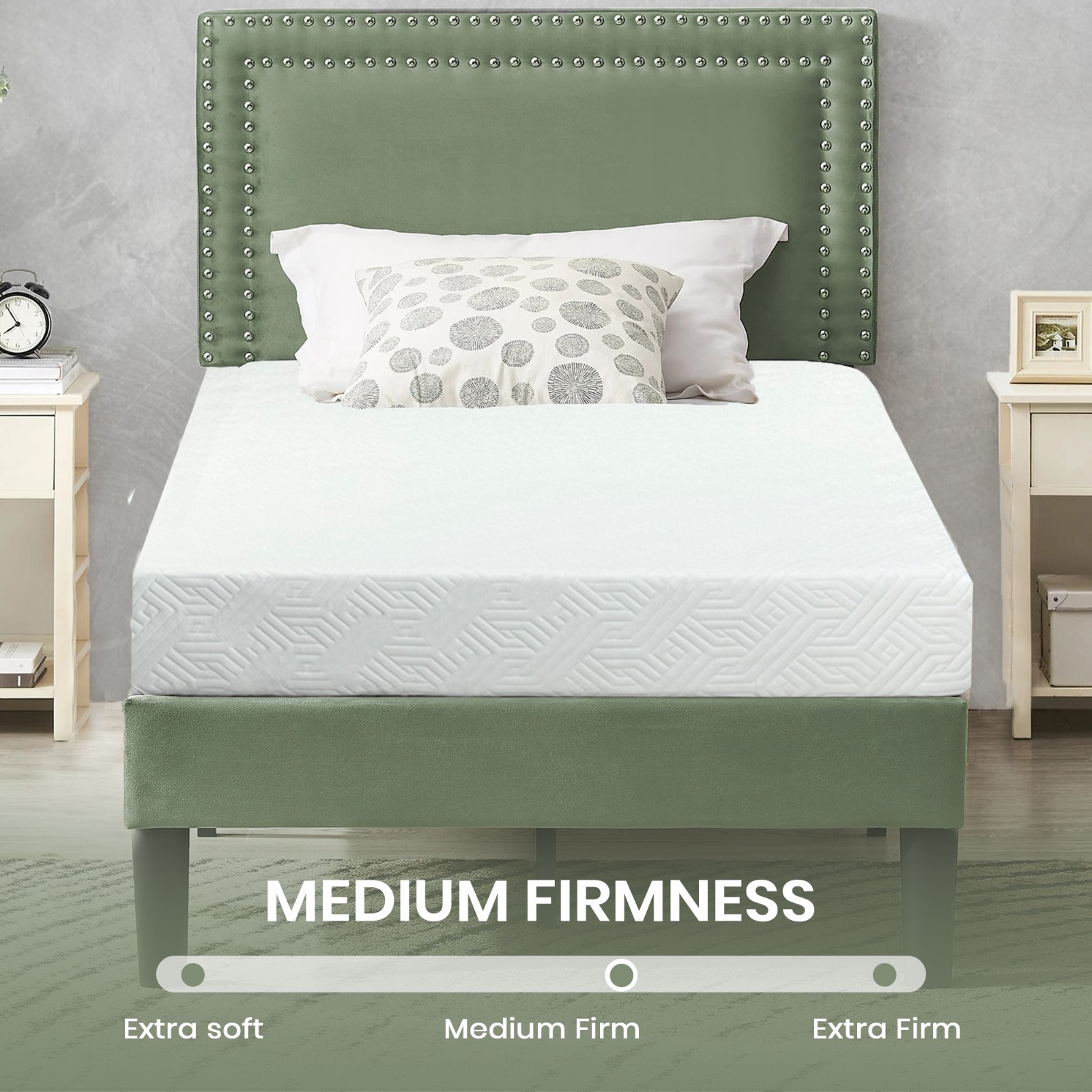 Economical Twin Size Medium Firm Foam Mattress Bed Made in Canada