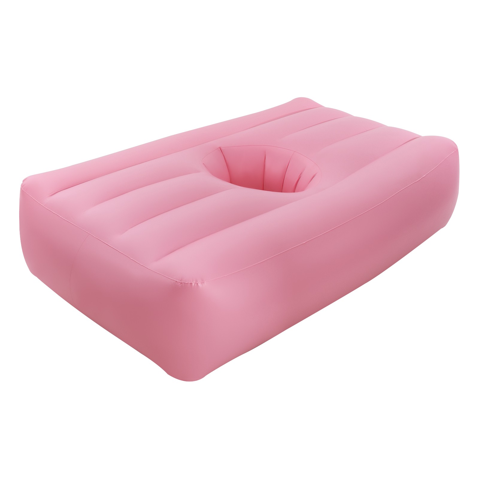 PVC BBL Bed with Hole, Inflatable BBL Bed After Surgery Recovery Mattress Pink