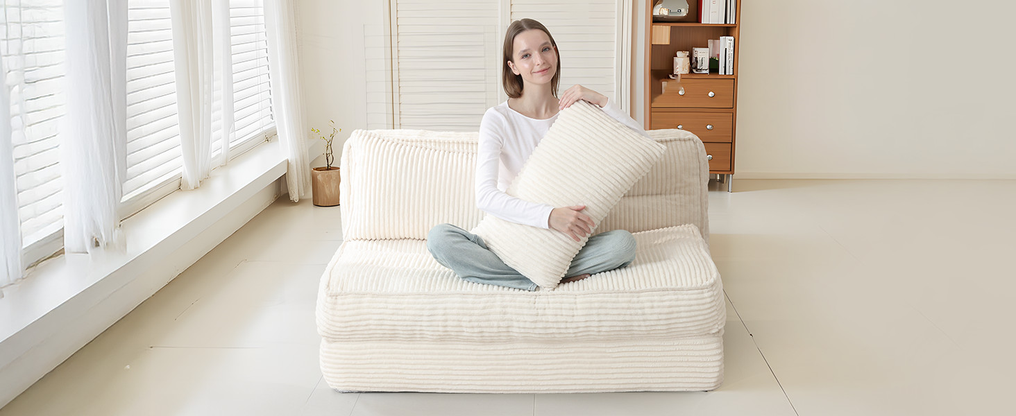 Convertible Folding Sofa Bed with Fixed Fre,Bonel Couch Loveseat
