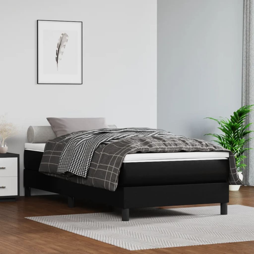 Bed Frame Upholstered Mattress Foundation Bedroom Furniture Faux Leather vidaXL