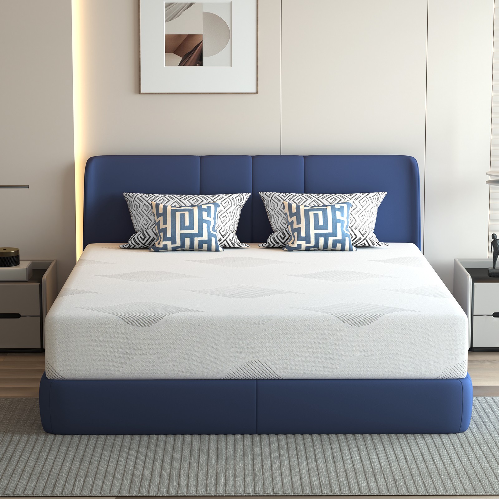 10″ Twin Full Queen King Gel Memory Foam Mattress Medium Firm Support in a Box