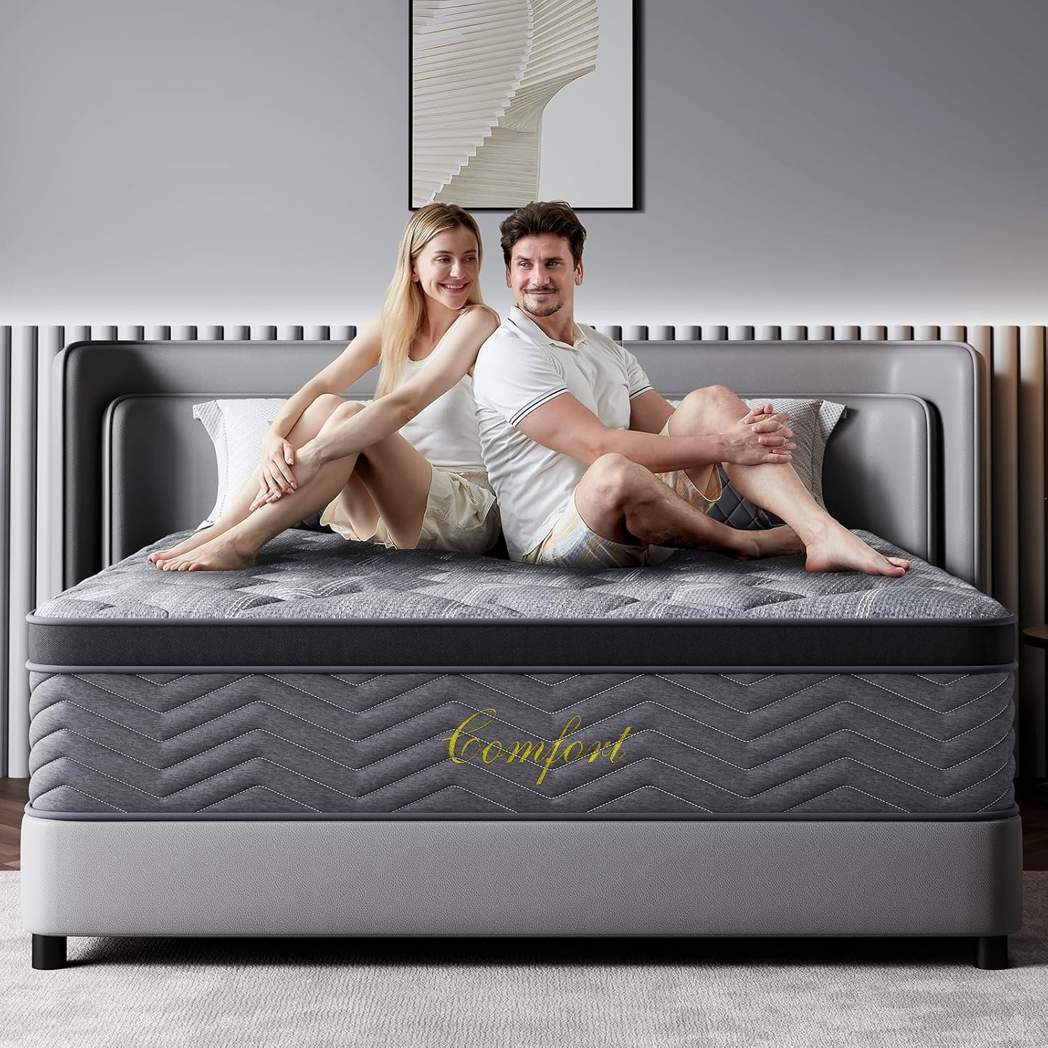 Full Size Mattress, 12 Inch Memory Foam Mattress in a Box, Breathable Fabric, Po