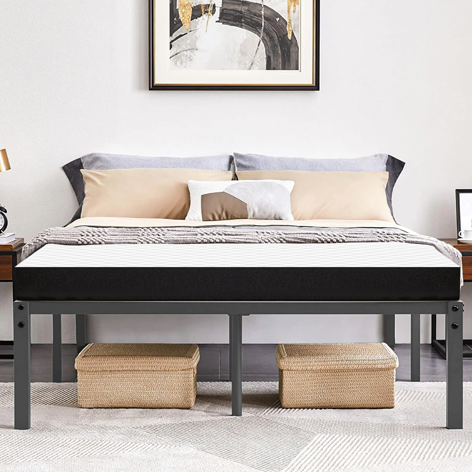 Tri-fold Memory Foam Mattress, Portable Floor Bed, Foldable Mat for Bedroom