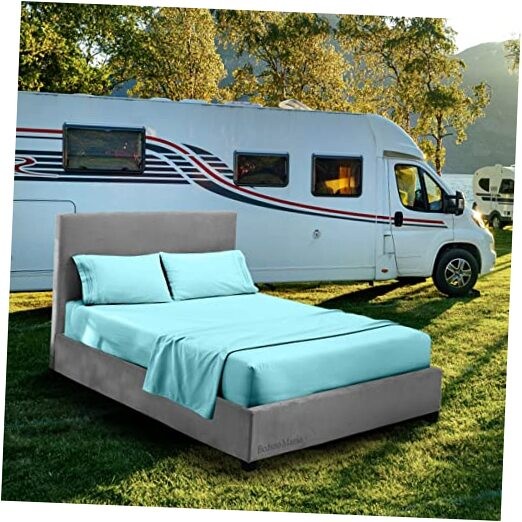 RV Bunk Sheet Set 28″ X 75″ Color (28×75) BUNK SIZE Aqua Blue 8″ Deep Pockets