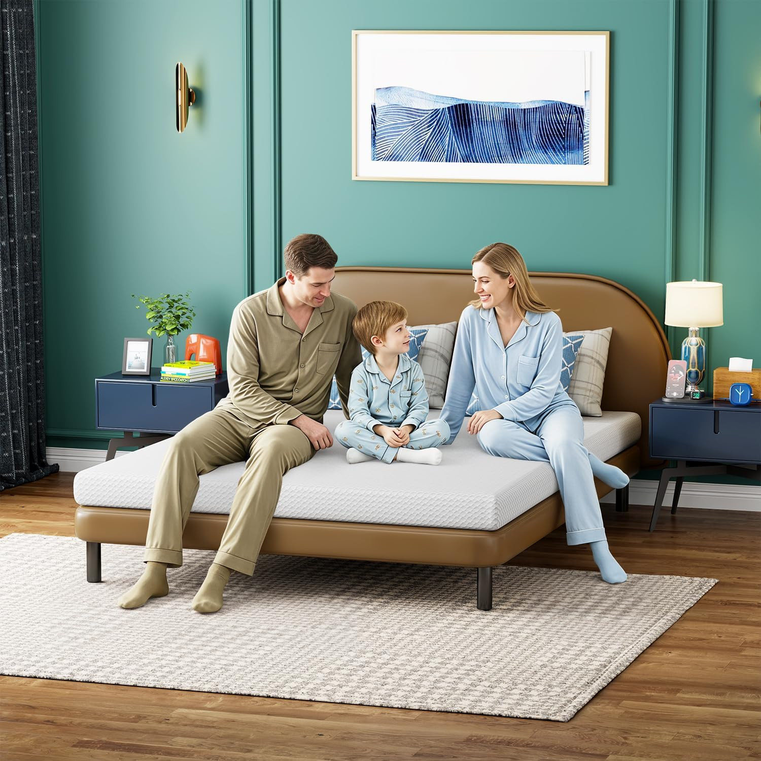 | 5 Inch Queen Mattress | Medium Firm | Gel Memory Foam Mattress | White | Bed i