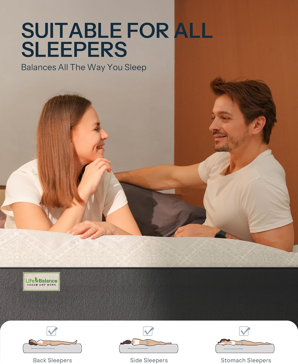10-Inch Cooling Gel King Mattress – USA Made, Pressure Relief & Motion Isolation