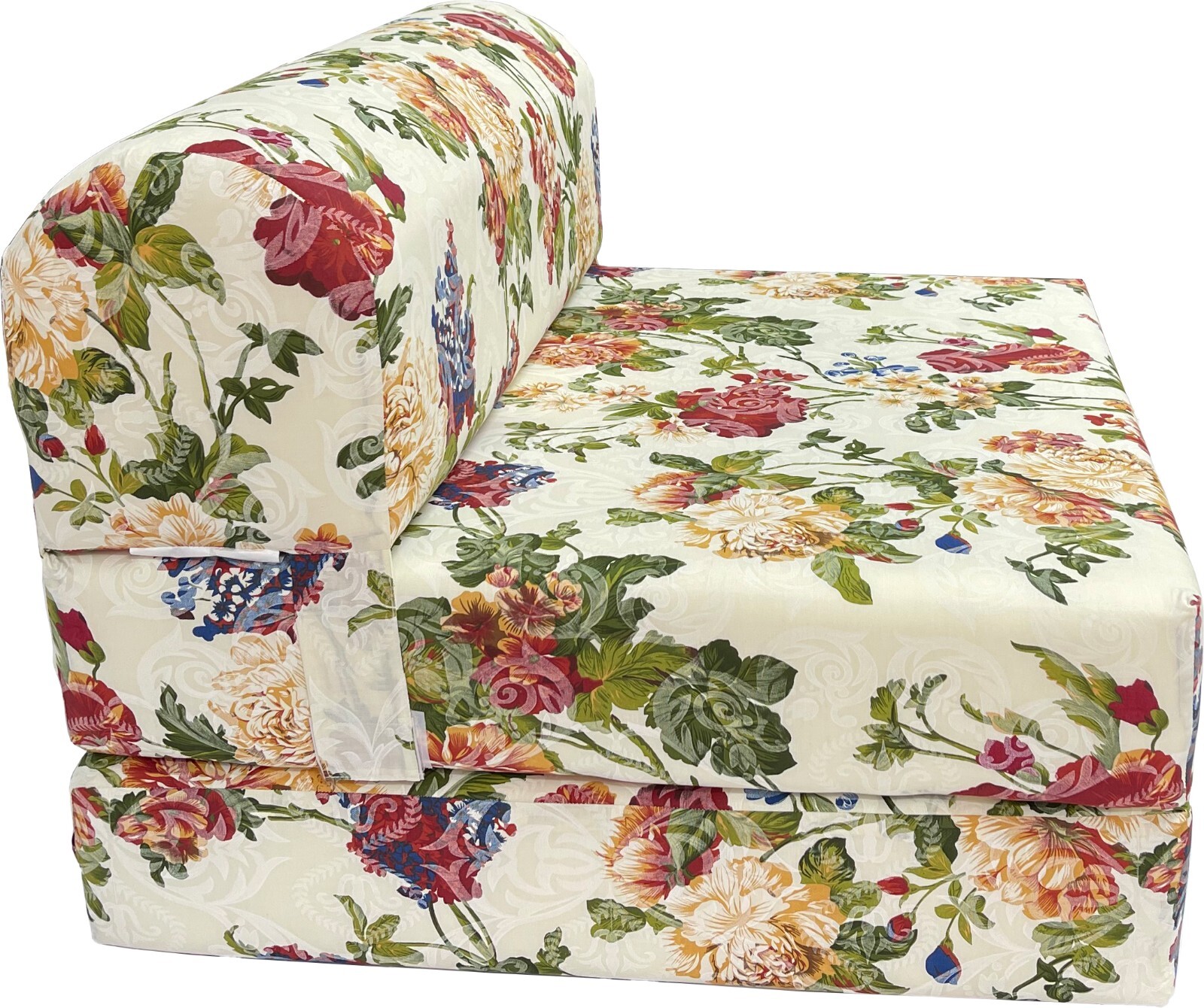 Big Roses 6 x 48 x 72 Sleeper Chair Folding Foam Bed, Studio Guest Beds
