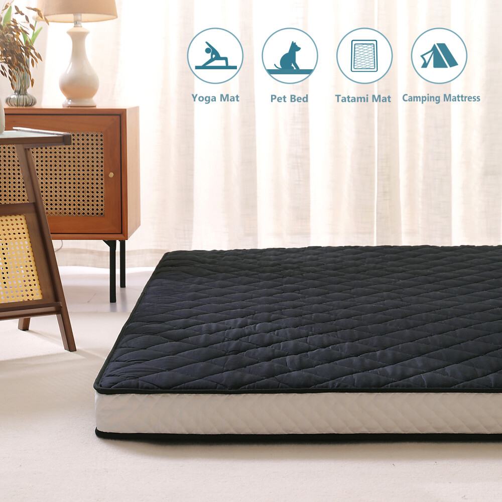 Diamond Japanese Floor Mattress Futon Mattress Folding Roll Up Topper Guest Mat