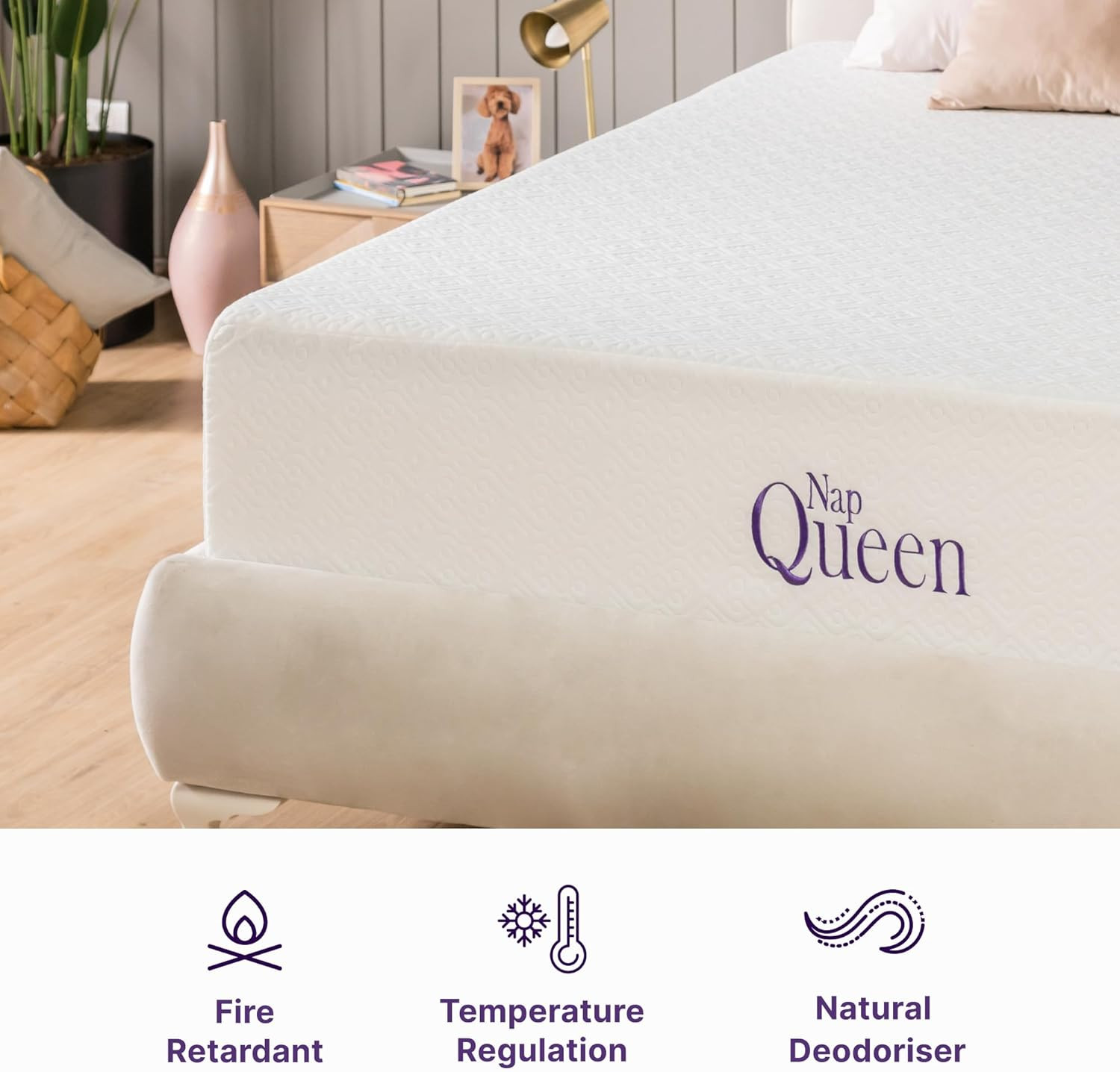 6 Inch Twin-Xl Size Mattress, Cooling Gel Memory Foam Mattress, Bed in a Box,Whi