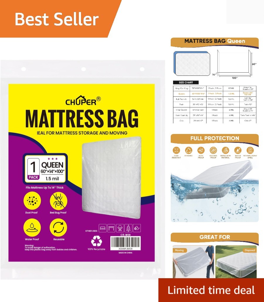 Waterproof Queen Mattress Bags – Ultimate Moving and Disposal Protection