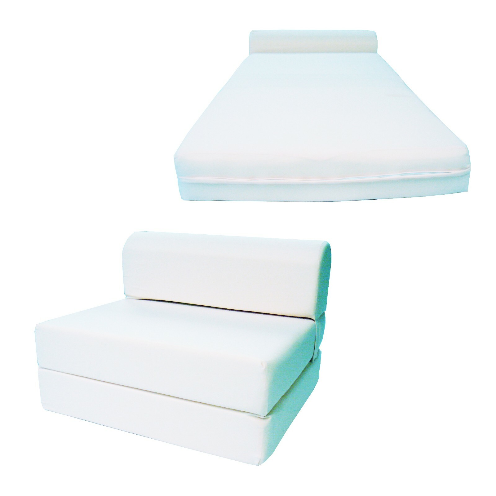 Full Sleeper Chair Folding Foam Beds, Bedding Sofa, Couches 6x48x72 White