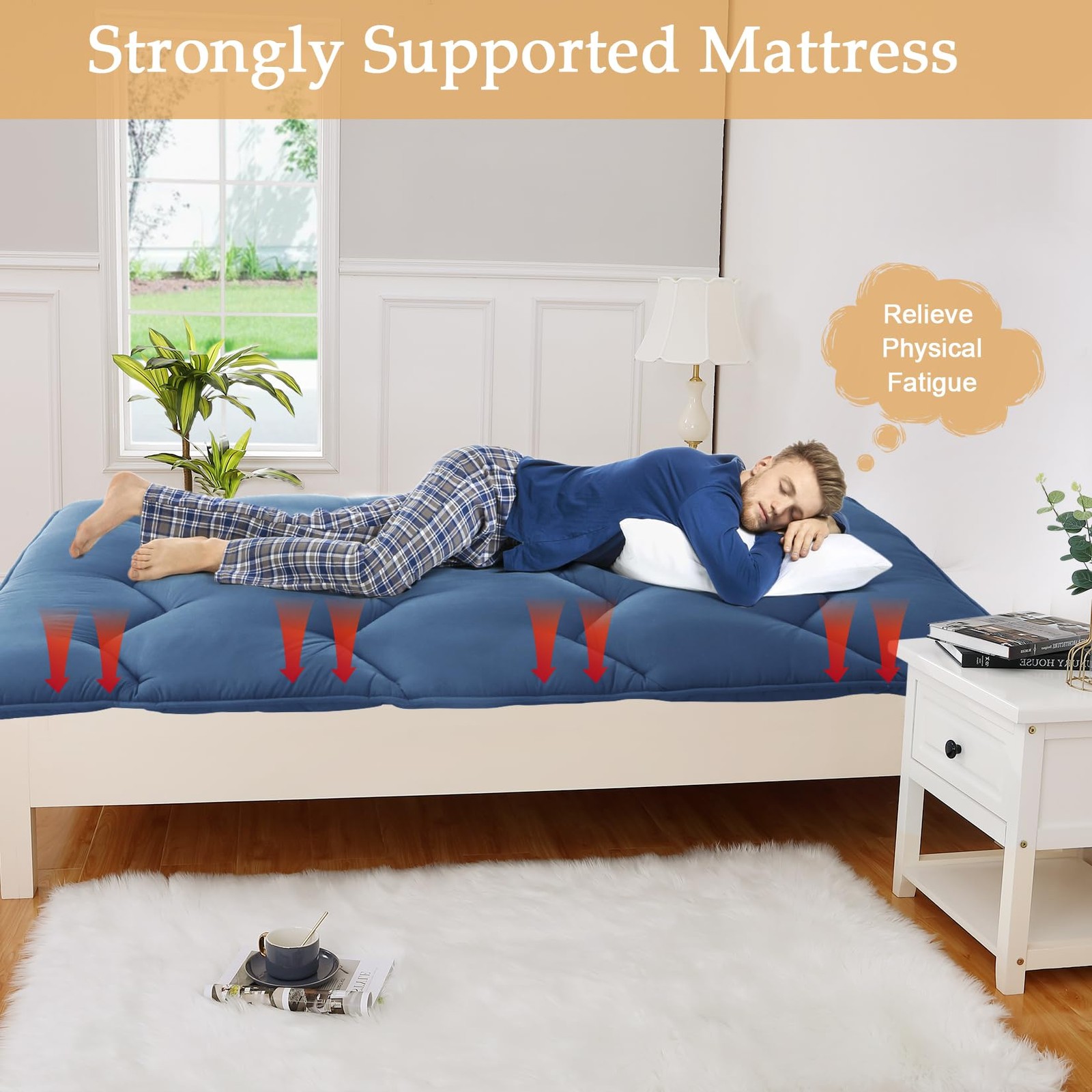 Floor Mattress Japanese Futon Mattress Sleeping Tatami Mat Twin/Full/Queen Size