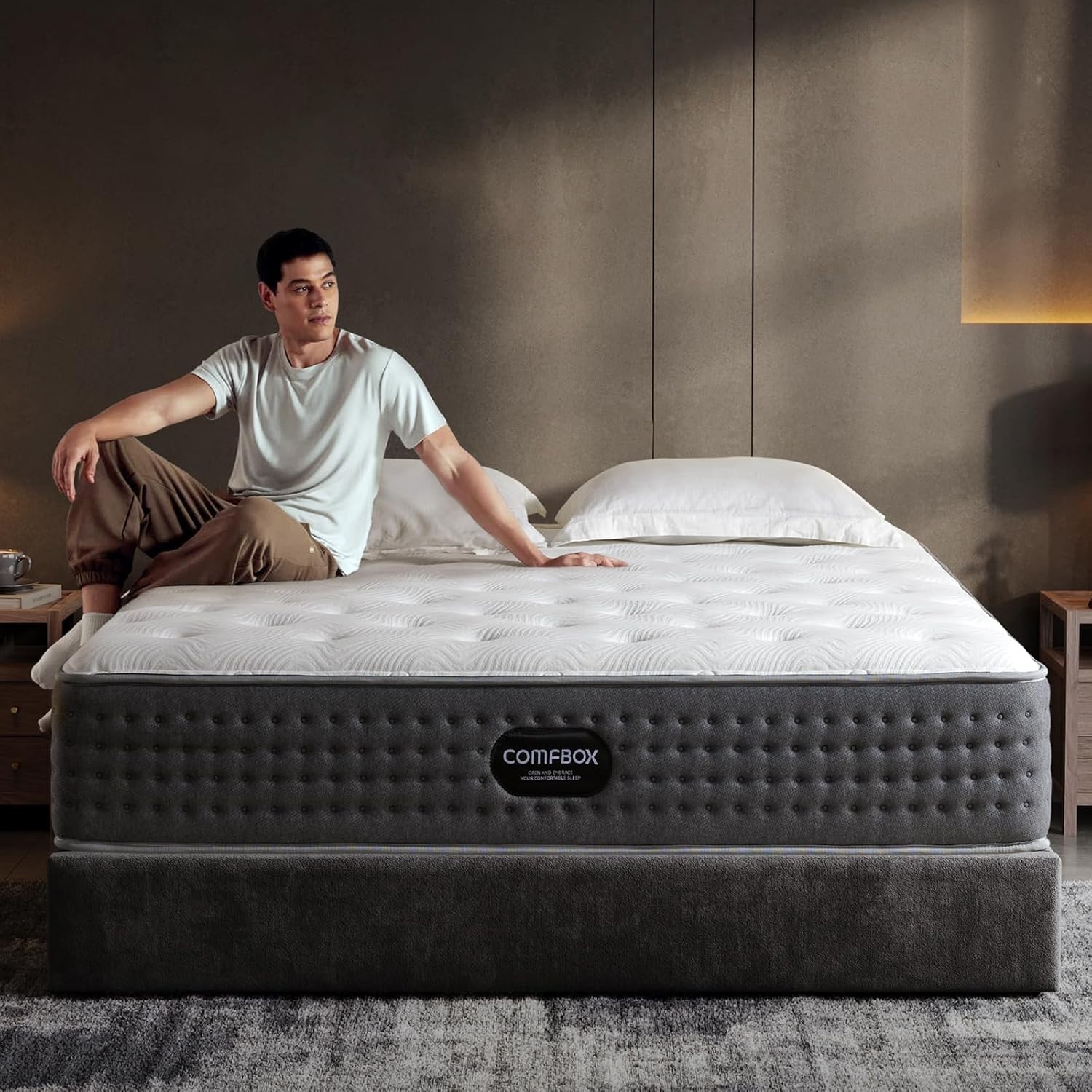 14 Inch Extra Firm Hybrid Mattress Queen Back Lumbar Hip Support