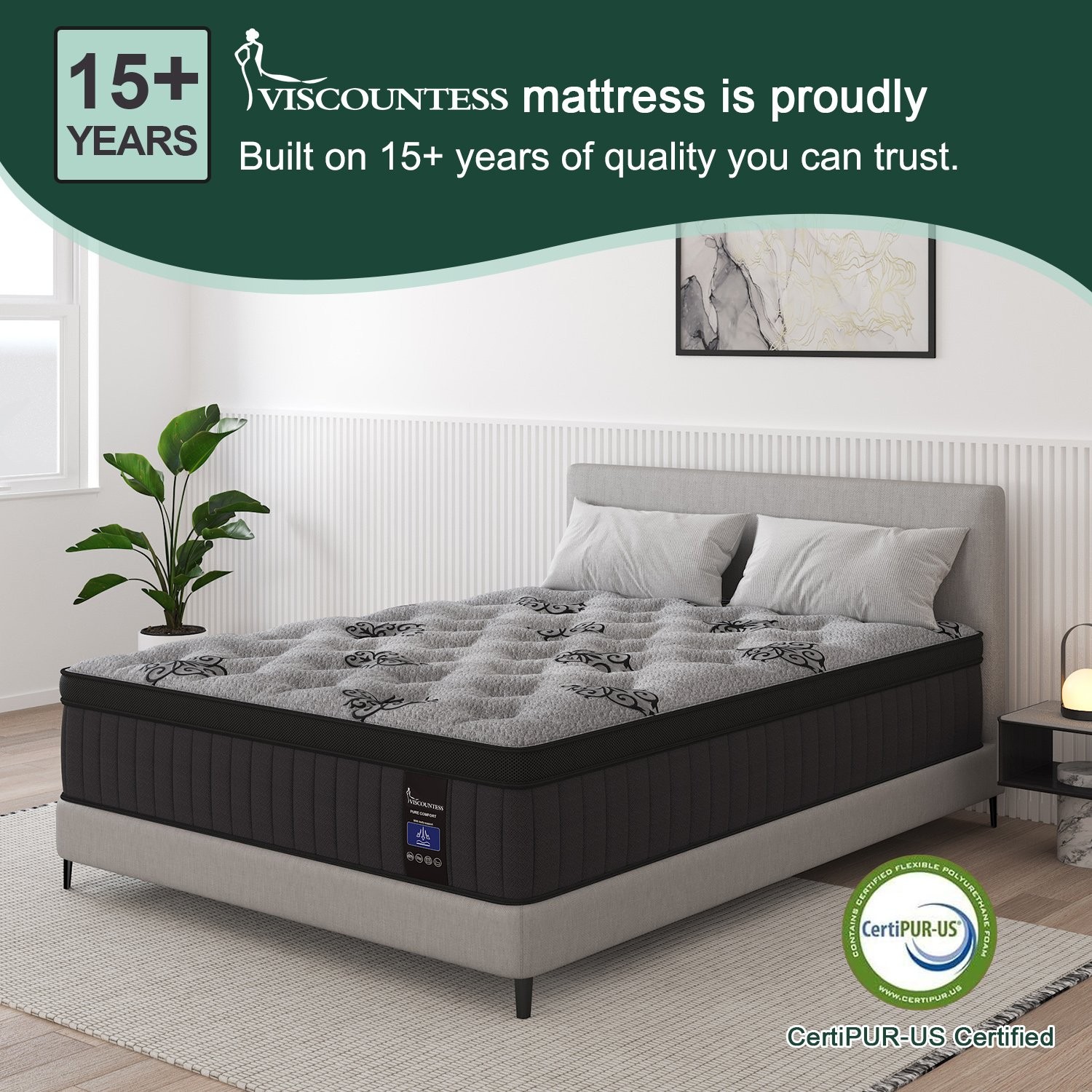 9″ 12″ 14″Gel Memory Foam Hybrid Spring Mattress Twin Full Queen King in A Box