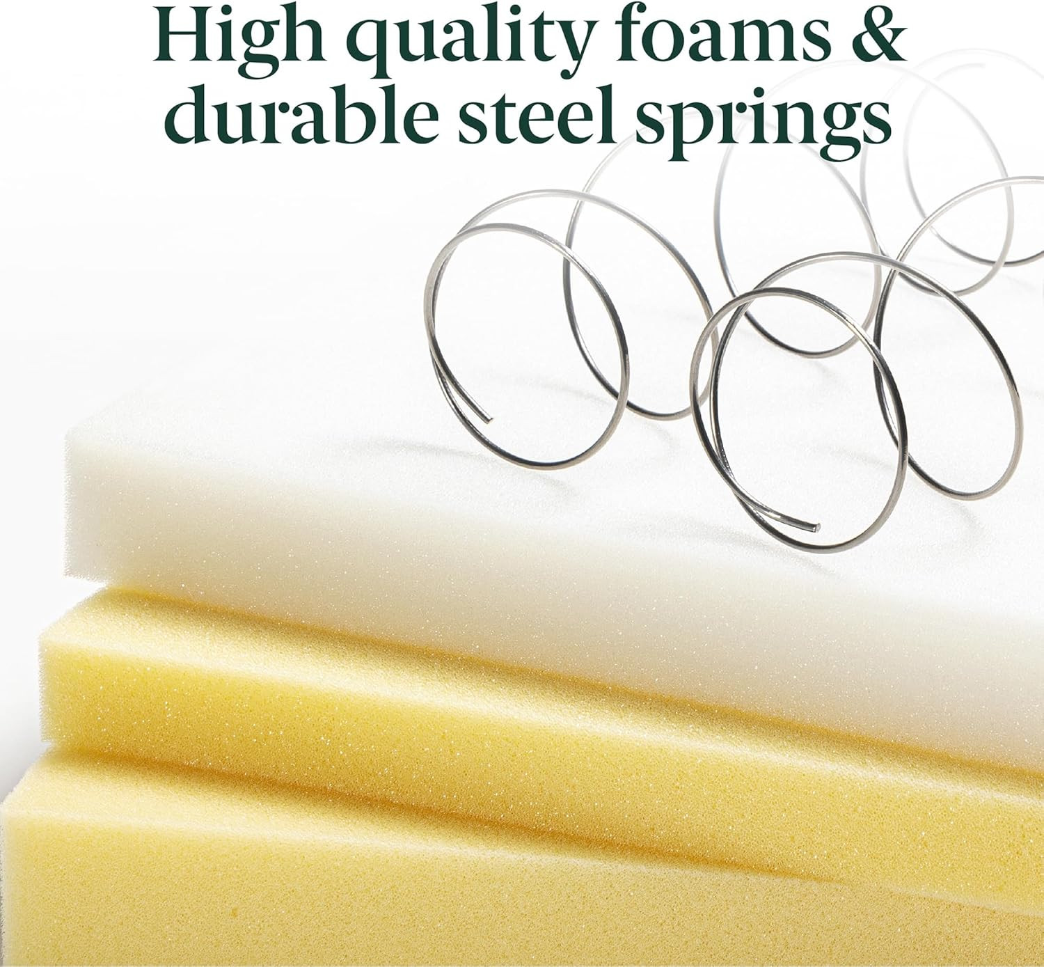 10″ Queen Hybrid Mattress – Medium Firm, Safe & Durable, Fiberglass Free