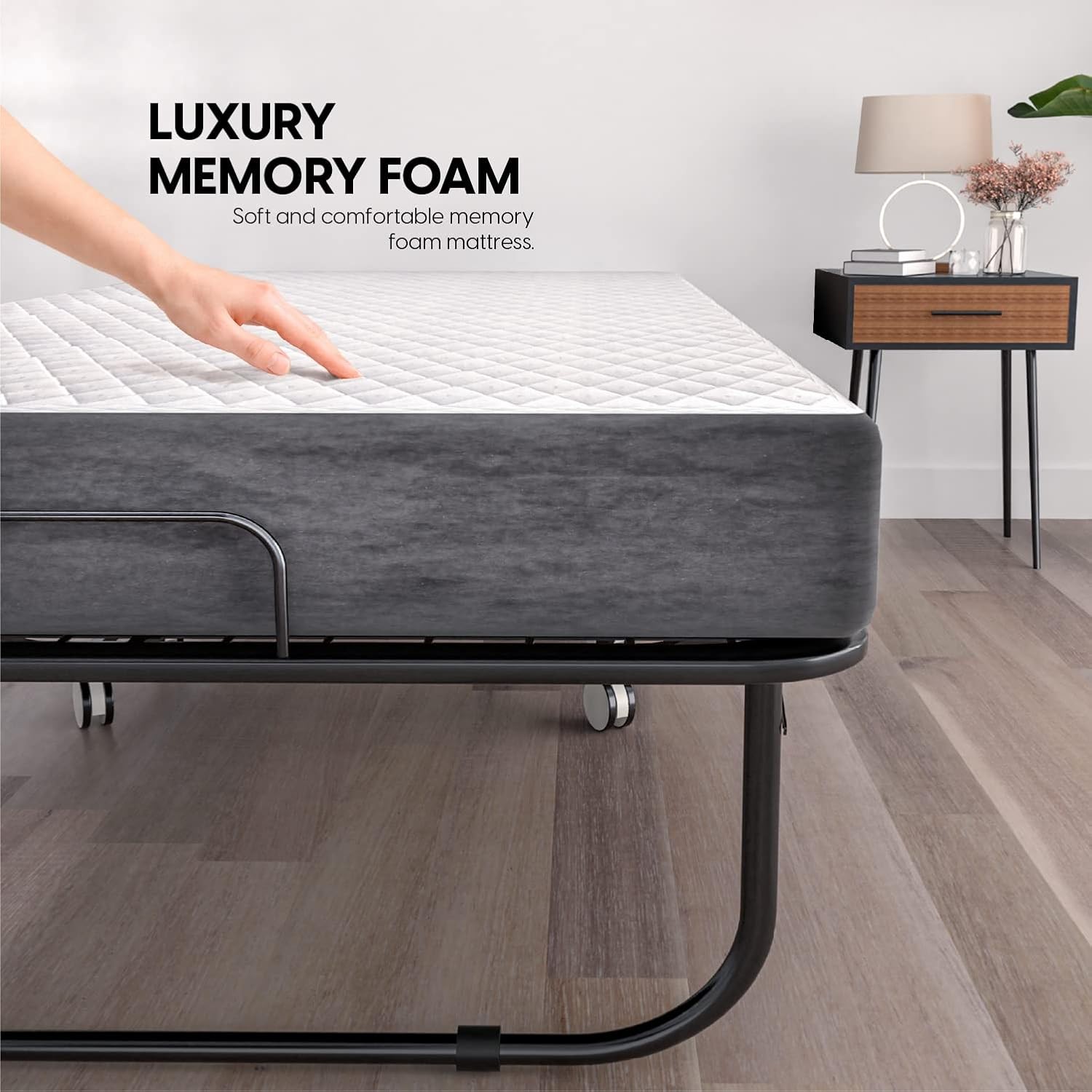 Folding Bed with Mattr – 75×31 Cot Size Fre – Portable