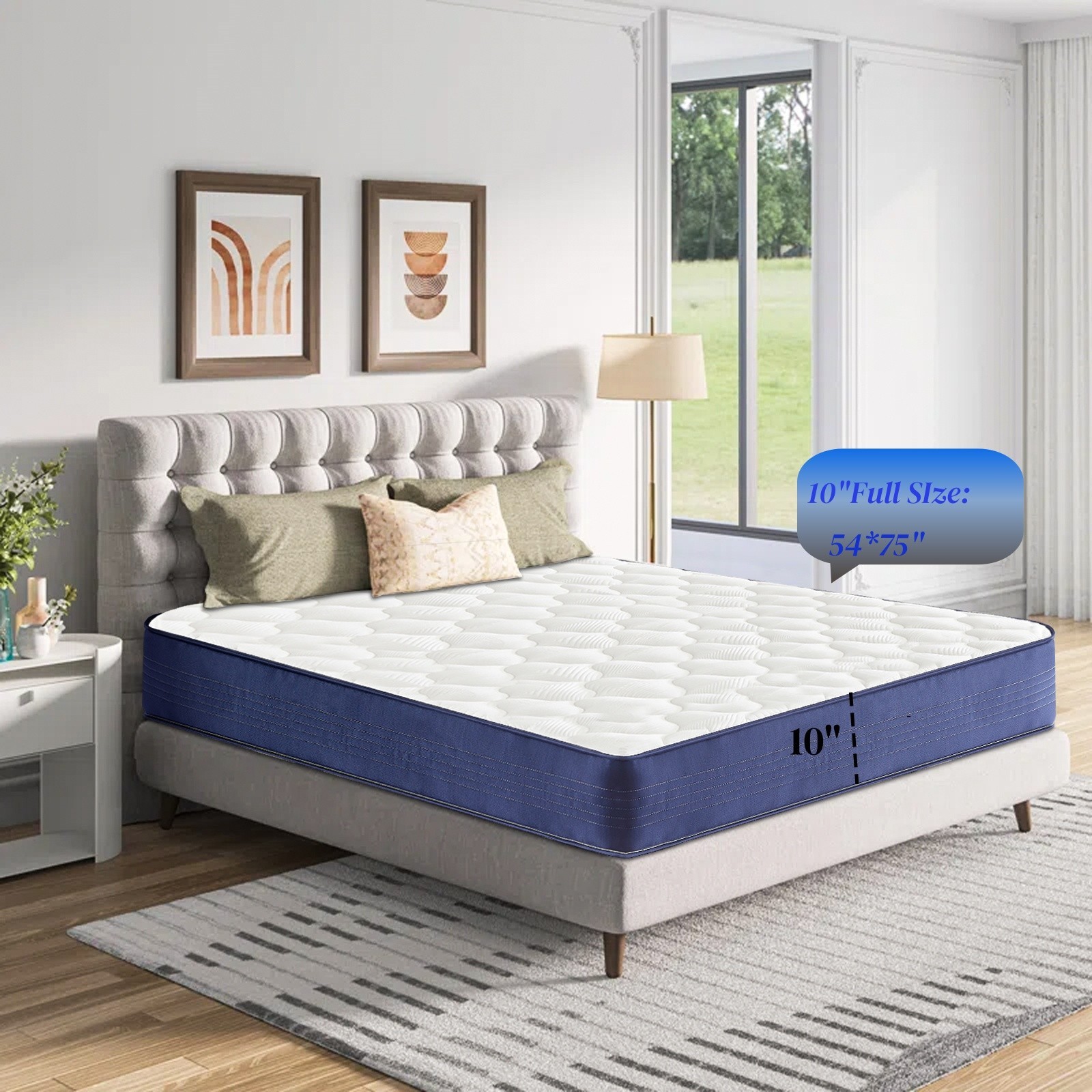 10″ 12″ Full Size Gel Memory Foam Hybrid Mattress in a Box with Pocket Springs