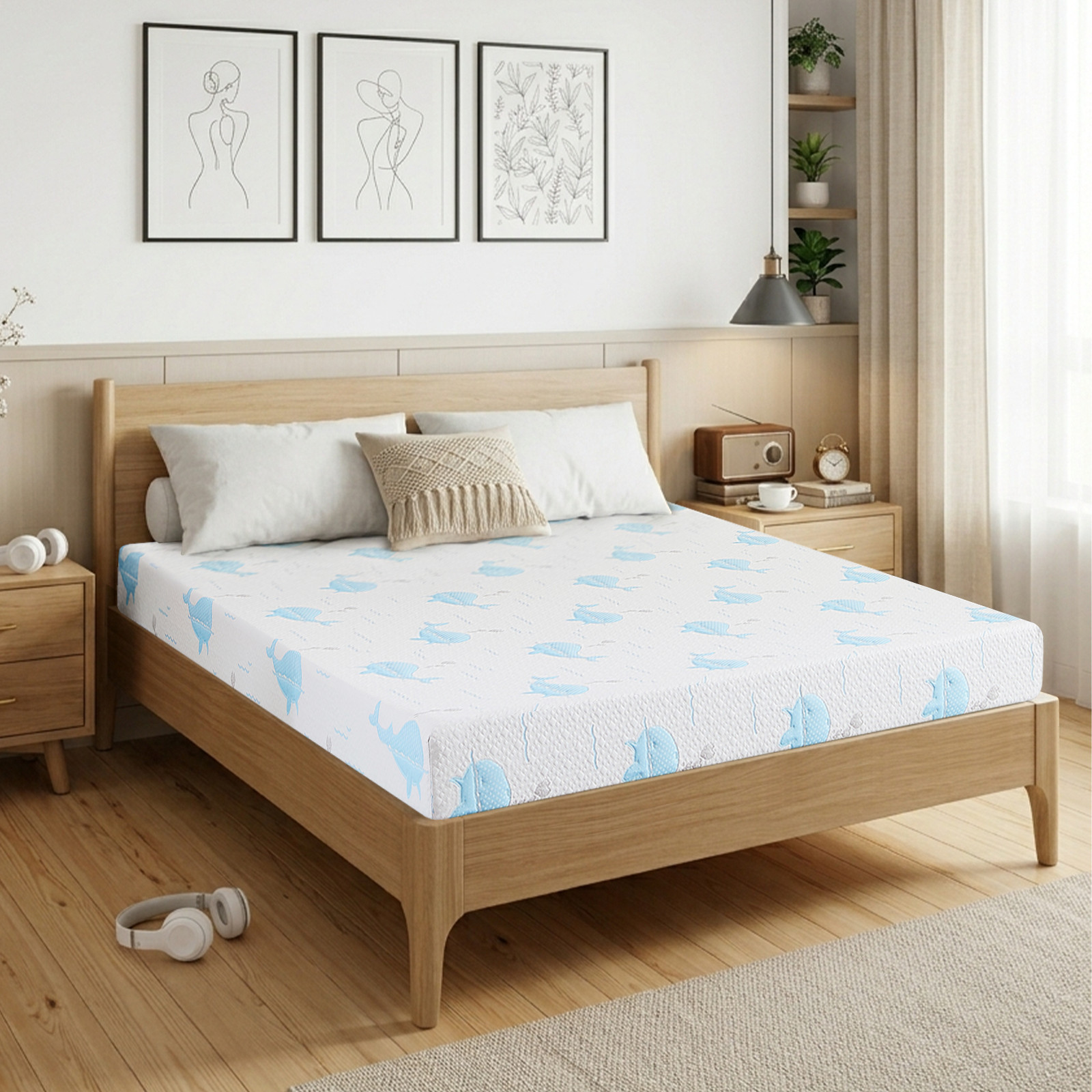 5″ 6″Gel Memory Foam Cooling Mattress with Breathable & Removable Cover in a Box
