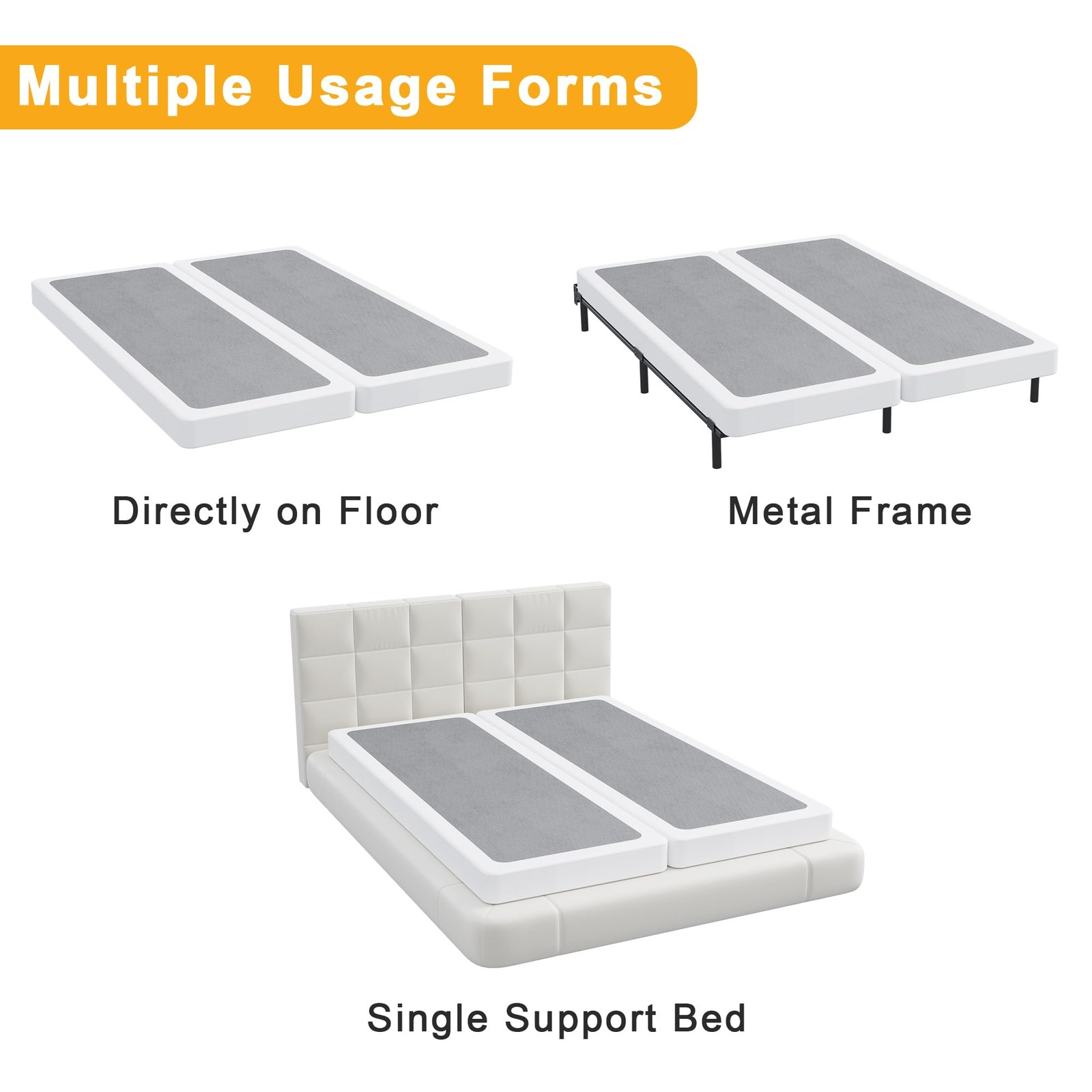 4 Inch Split California King Box Spring, Heavy Duty Metal Cal King Box Spring Ma