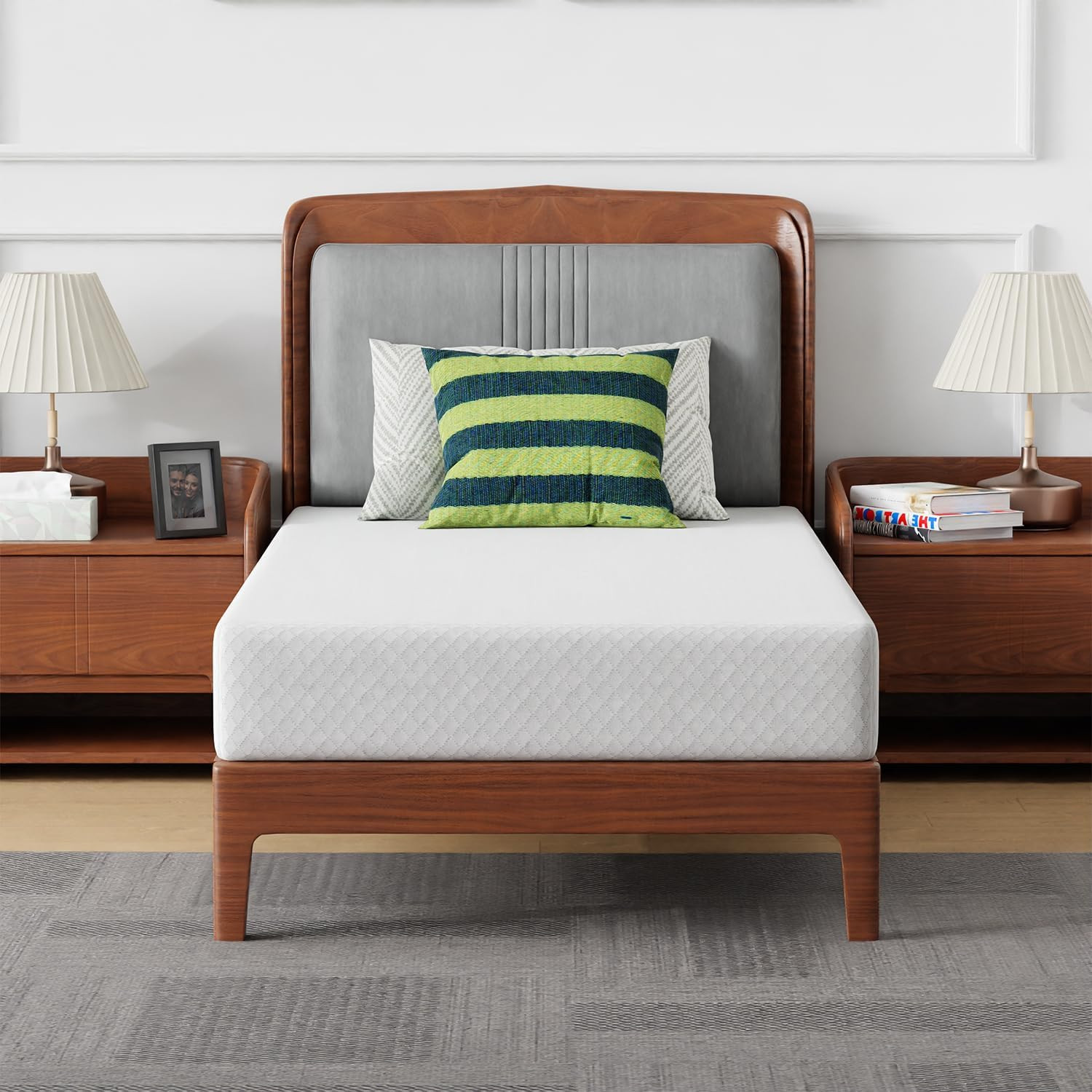 Paylesshere 8 Inch Twin Gel Memory Foam Mattress Fiberglass Free/Certipur-Us Cer