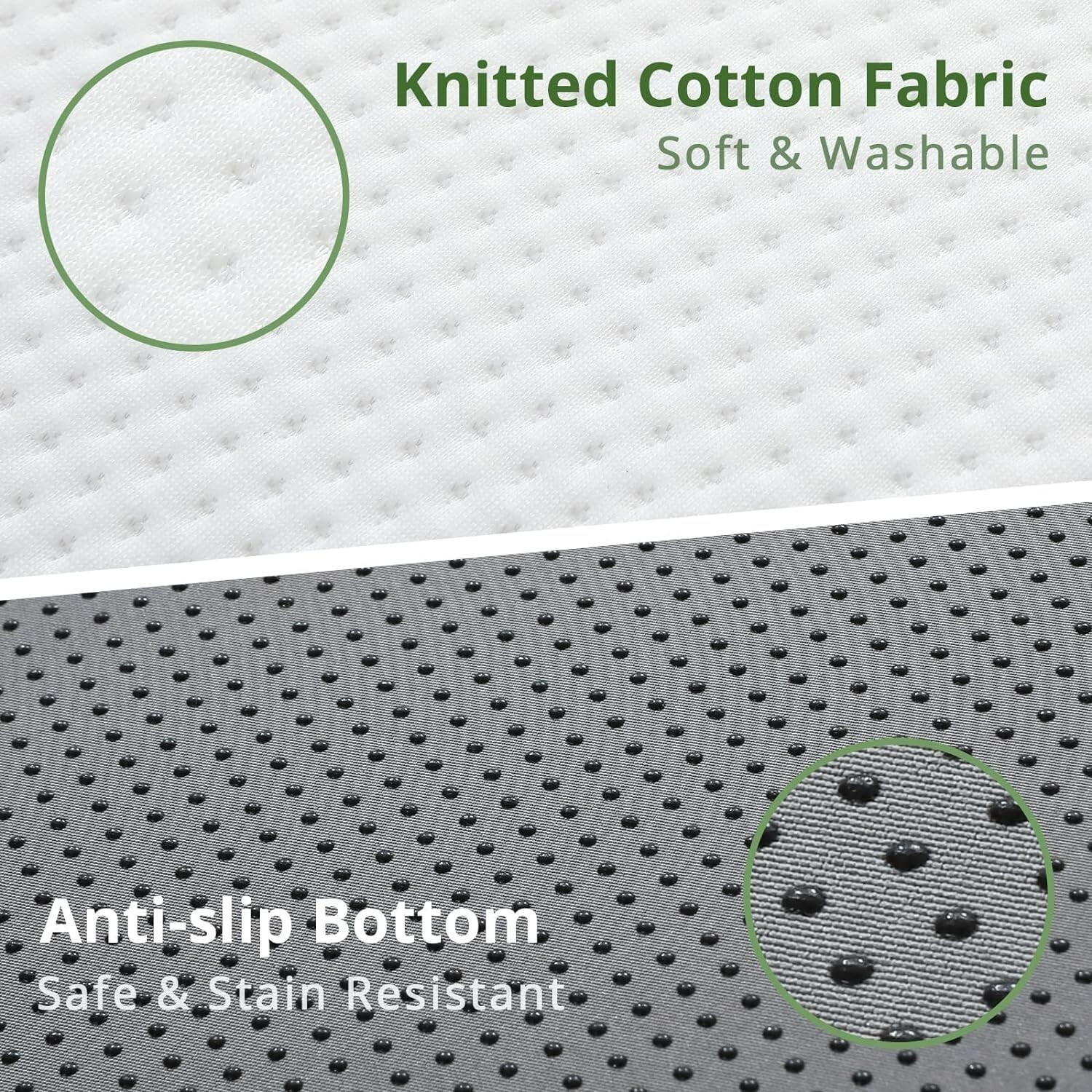 YUGYVOB Foldable Mattress with Non-Slip Bottom and Removable Cover Queen