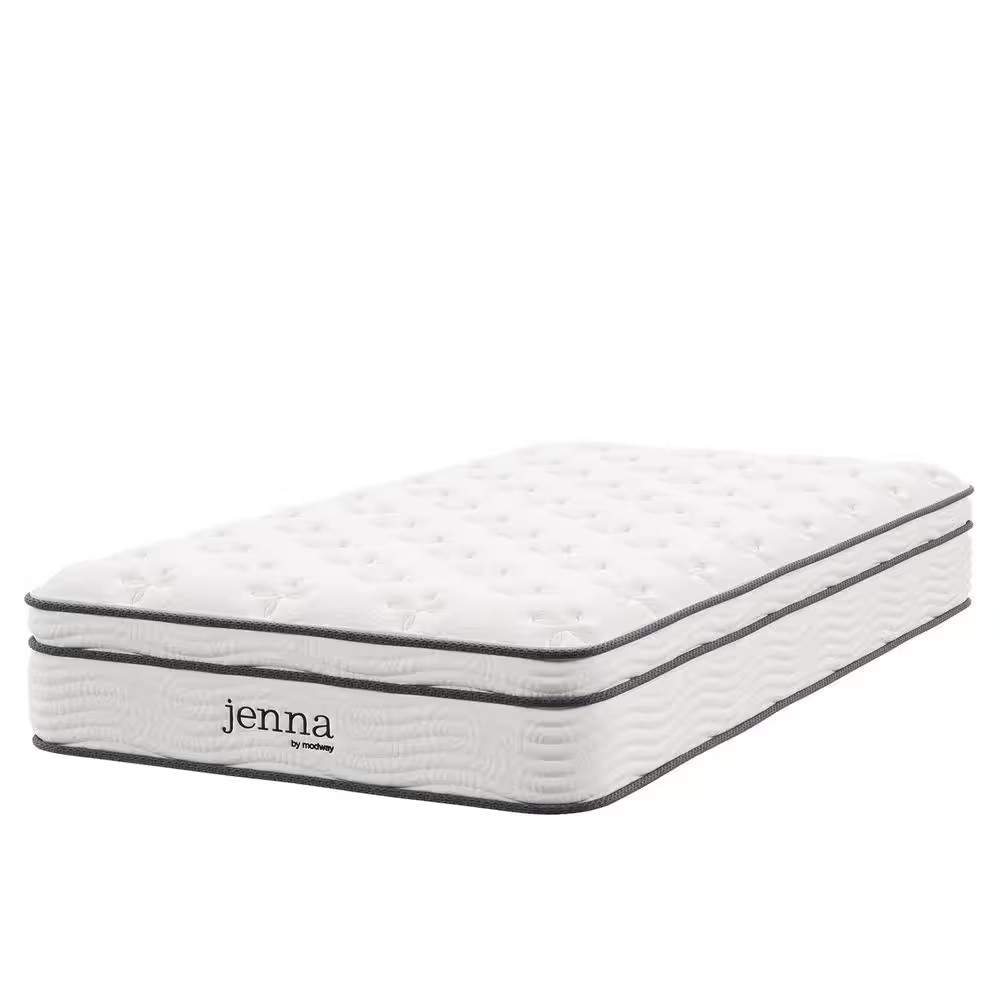 Jenna 10 In. Twin XL Innerspring Mattress in White