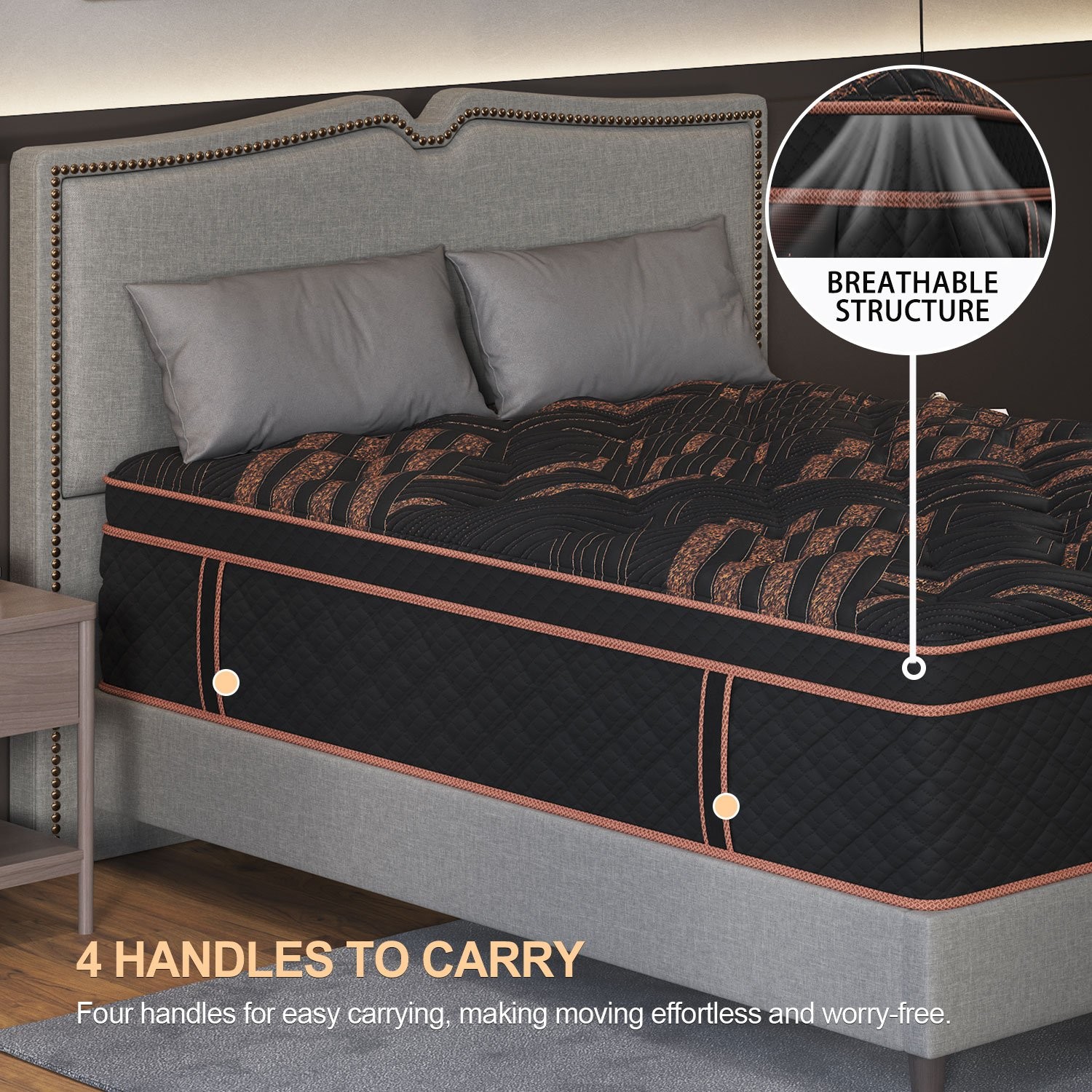 12″14″Twin Full Queen King Size Gel Memory Foam Spring Mattress In A Box