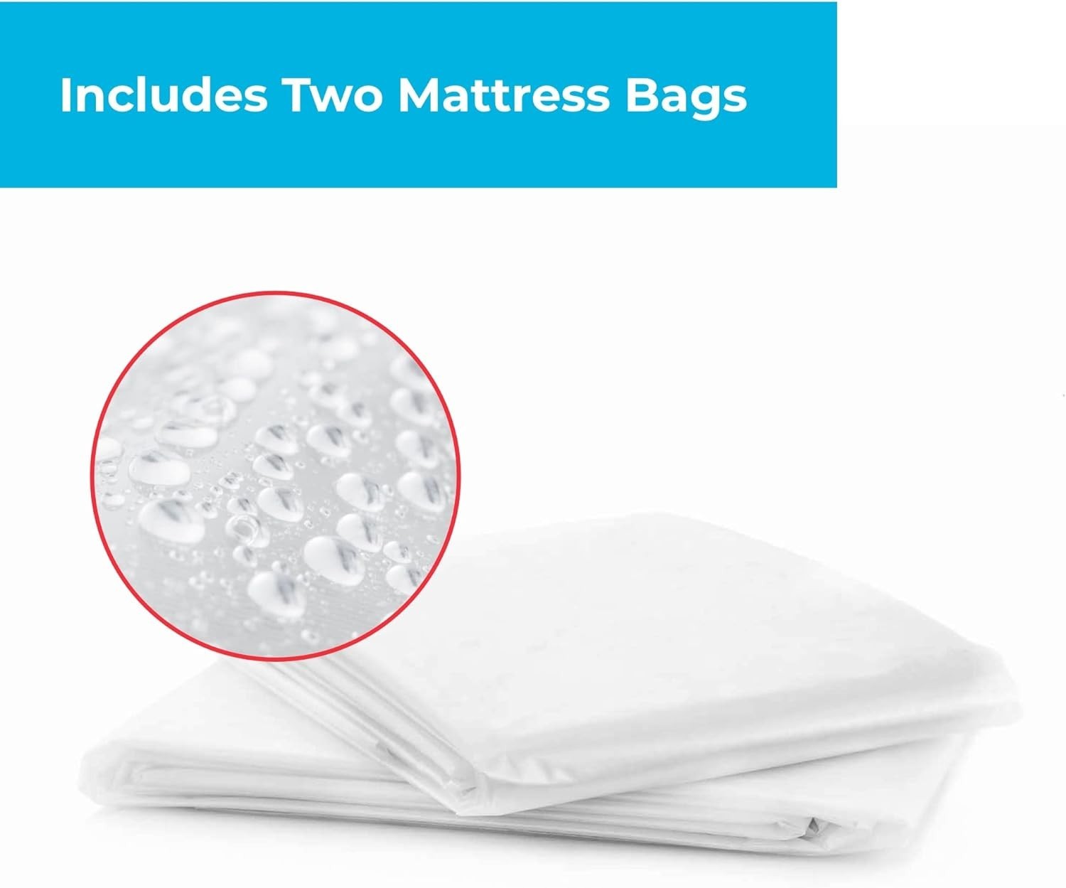 2-Pack Clear Mattress Storage Bag – Fits Queen/Full Size, Tear & Water Resistant