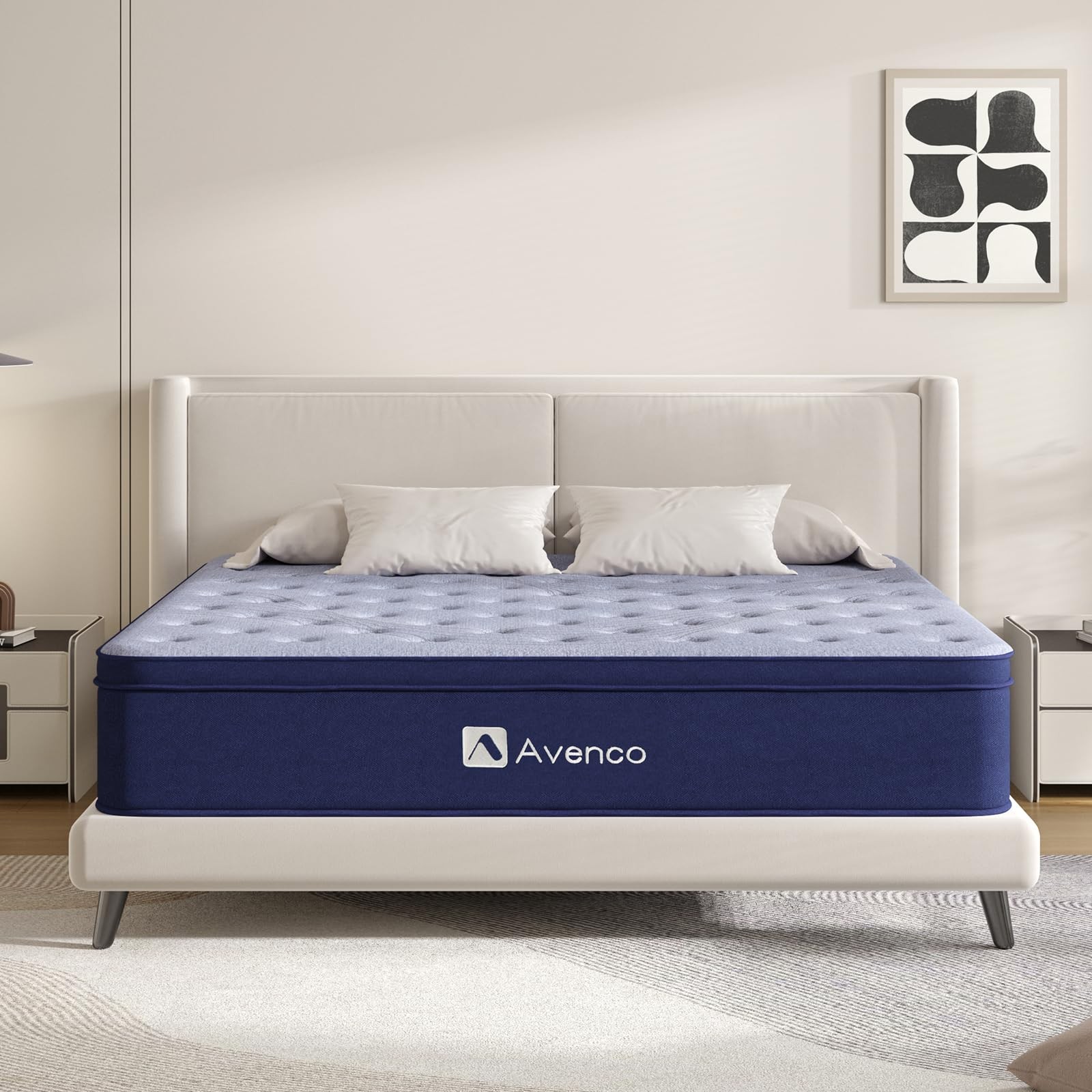 Queen Size Mattress,10 Inch Hybrid Queen Mattress in a Boxfor Pressure & Soun…