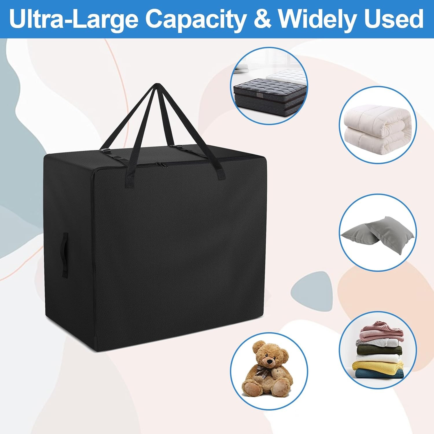 Folding Mattress Bag – 600D Oxford Cloth Heavy Duty Carry Case for Tri-Fold