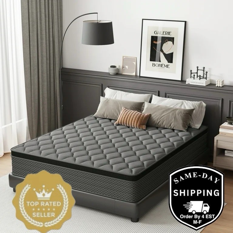 Mocangtu 12″ Twin Hybrid Mattress in a Box Twin Gel Memory Foam With Pocket Coil