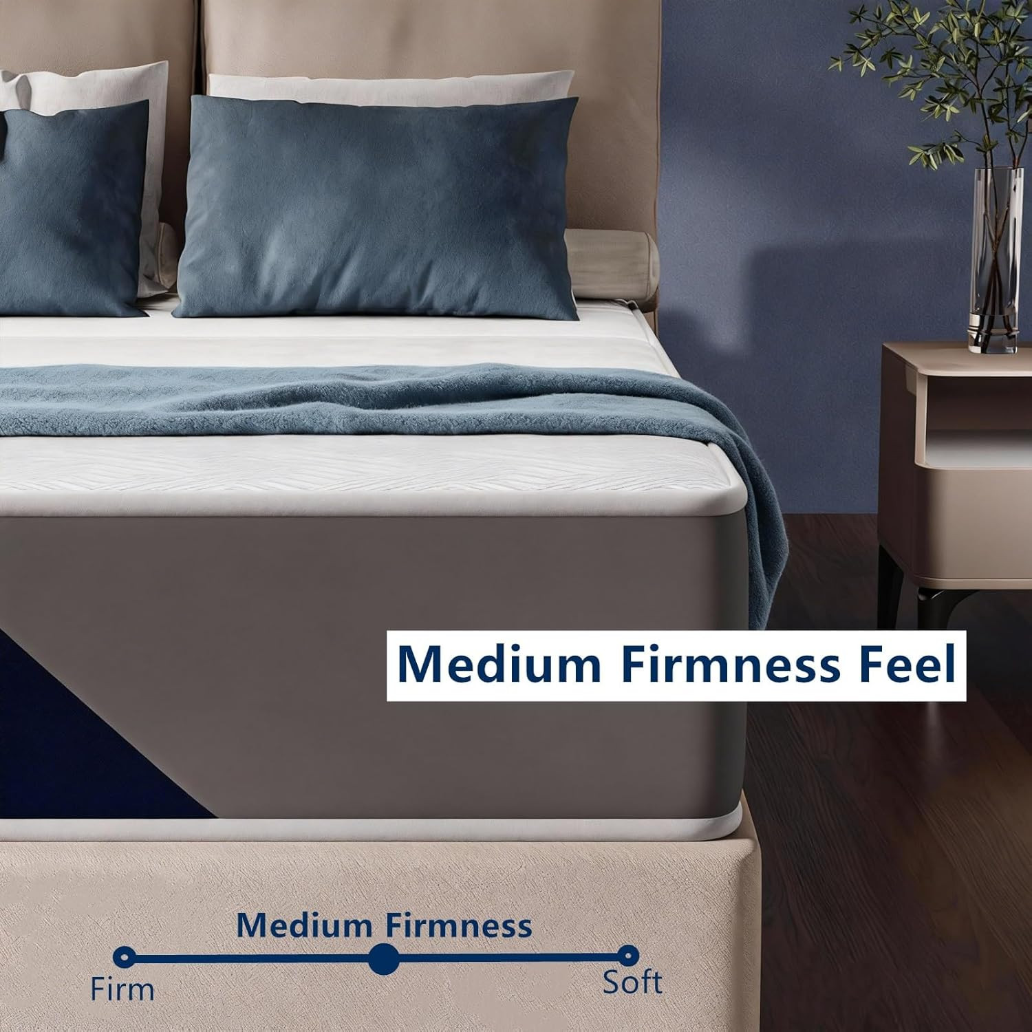 12″ Medium Firm Hybrid Mattress – Full Size with Innerspring & Foam Layers