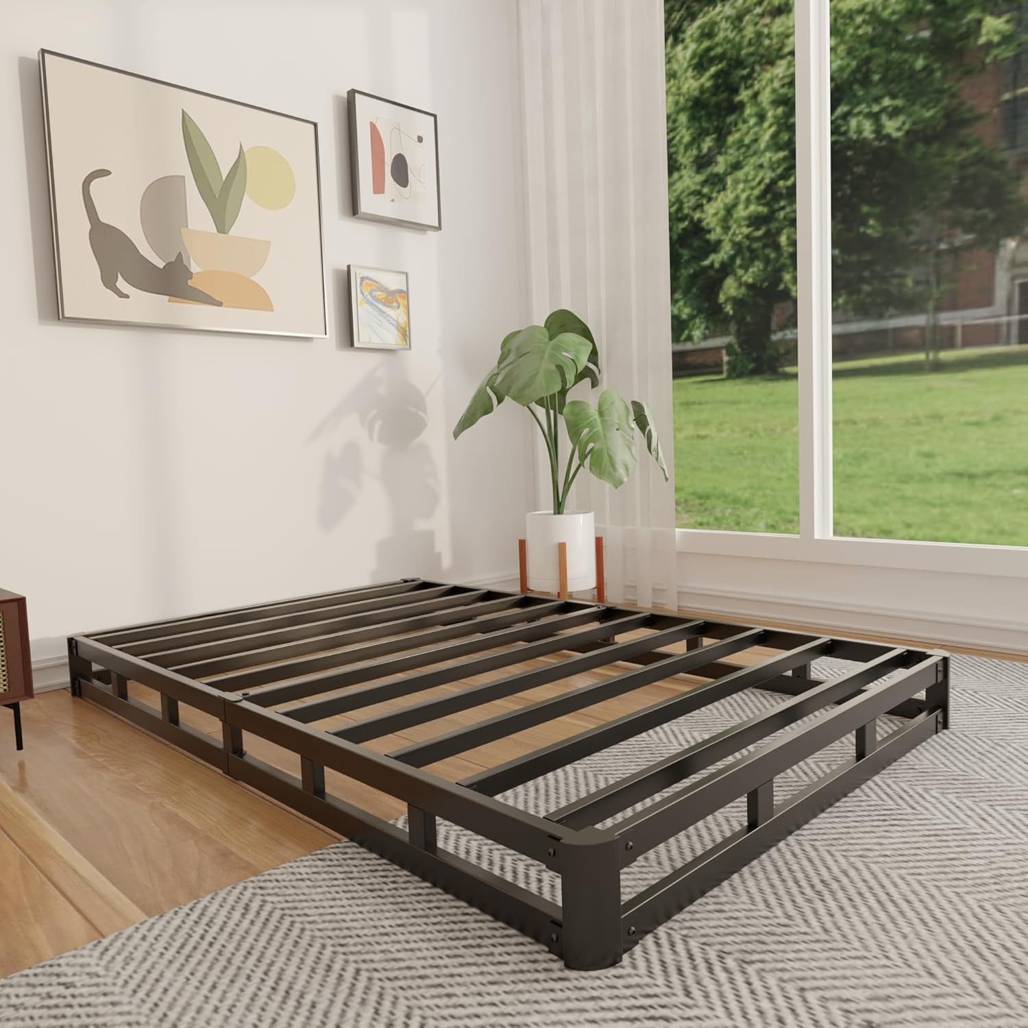Low Profile Twin Box Spring – Heavy Duty Metal Bed Base, Easy Assembly, Noise Fr