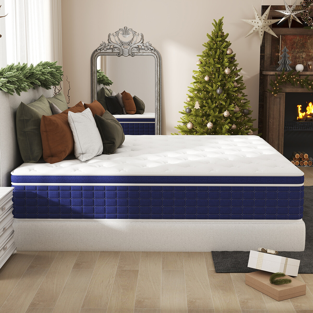12″ 14″ Twin Full Queen King Size Mattress Hybrid Innerspring Foam Bed in a Box