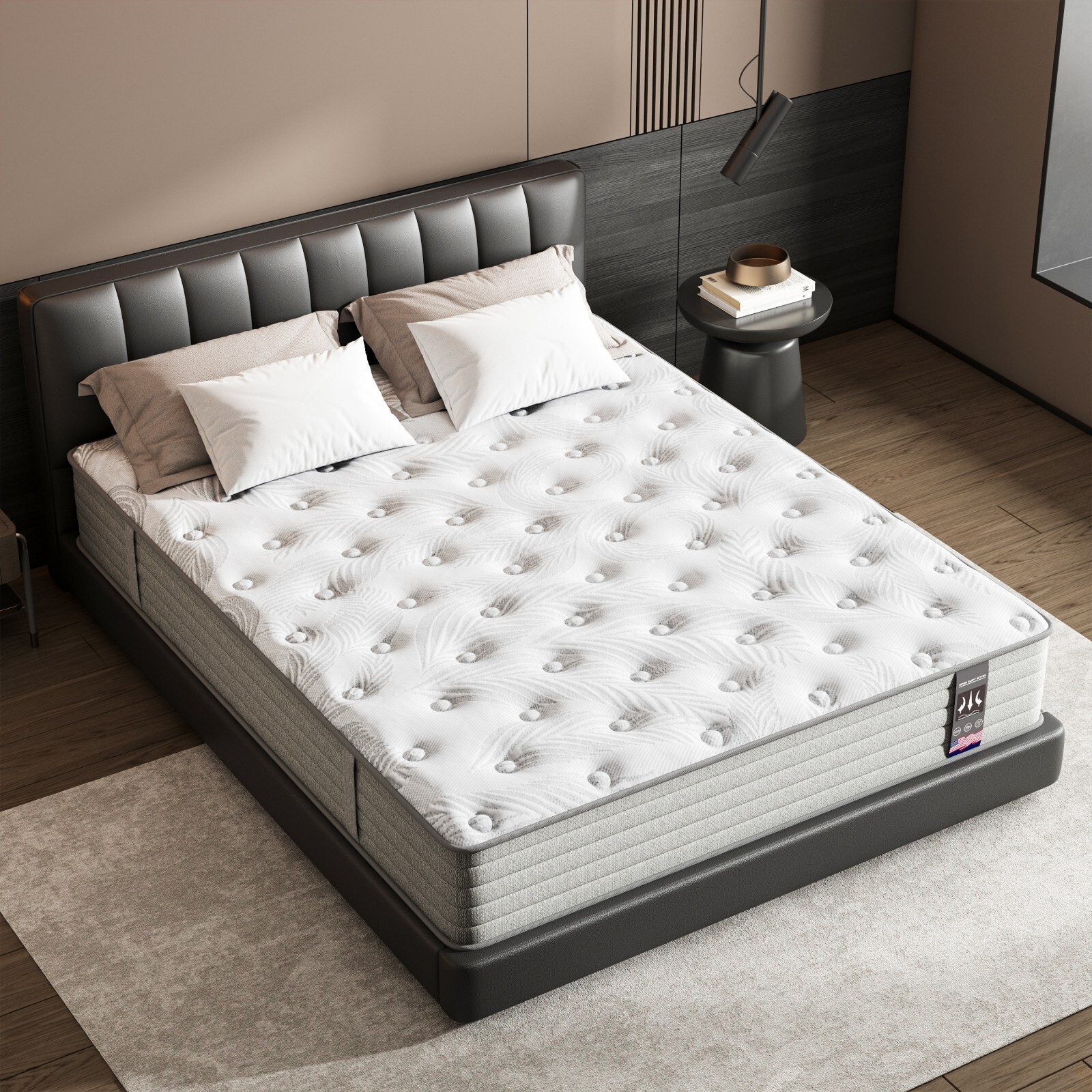 KOW Motion Isolation Mattress Queen Size 12+inch, Medium Plush Mattress in a Box