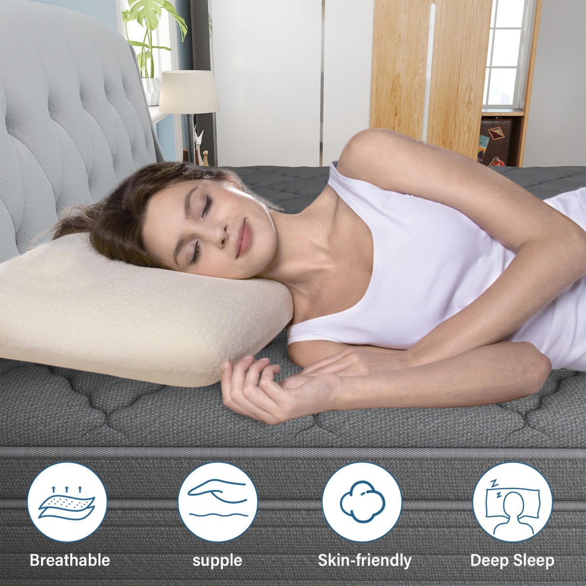 12″ 14″ Gel Memory Foam Hybrid Spring Mattress in a Box Twin Full Queen King