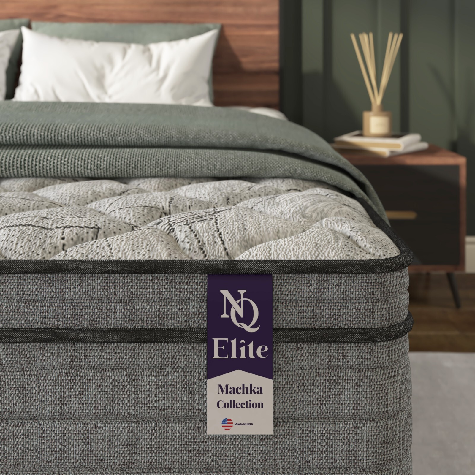 12 Inch Full Size Cooling Gel Memory Foam Hybrid Mattress,Grey+White