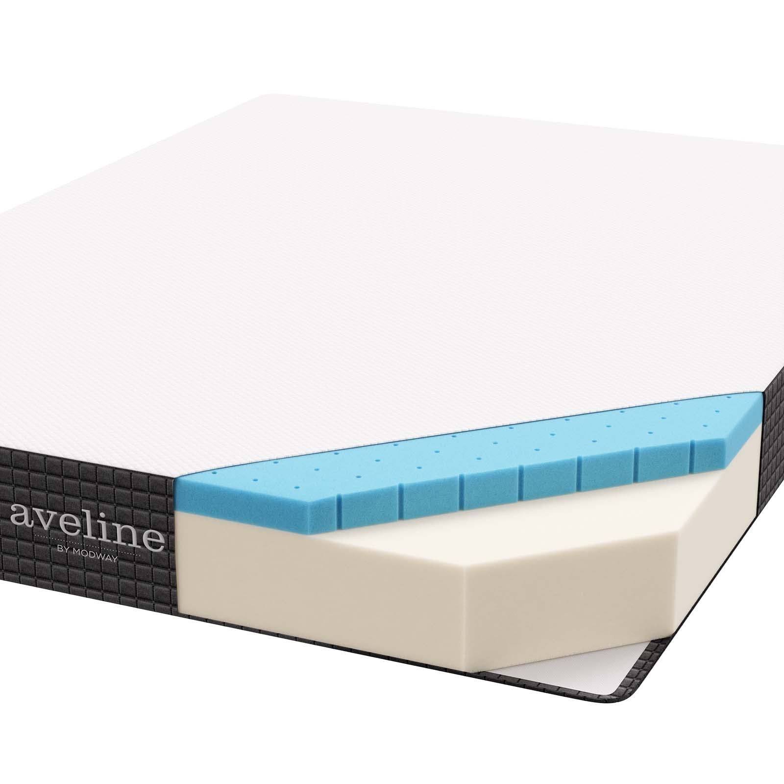 Modway Aveline 8″ Modern Style Memory Foam Queen Mattress in White
