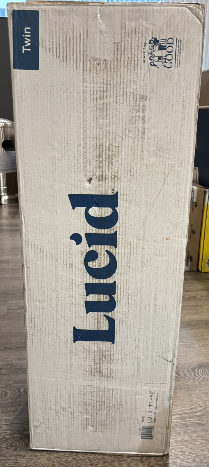 Lucid 10″ SureCool Gel Memory Foam Mattress Medium LU10TT3PMF Twin Size