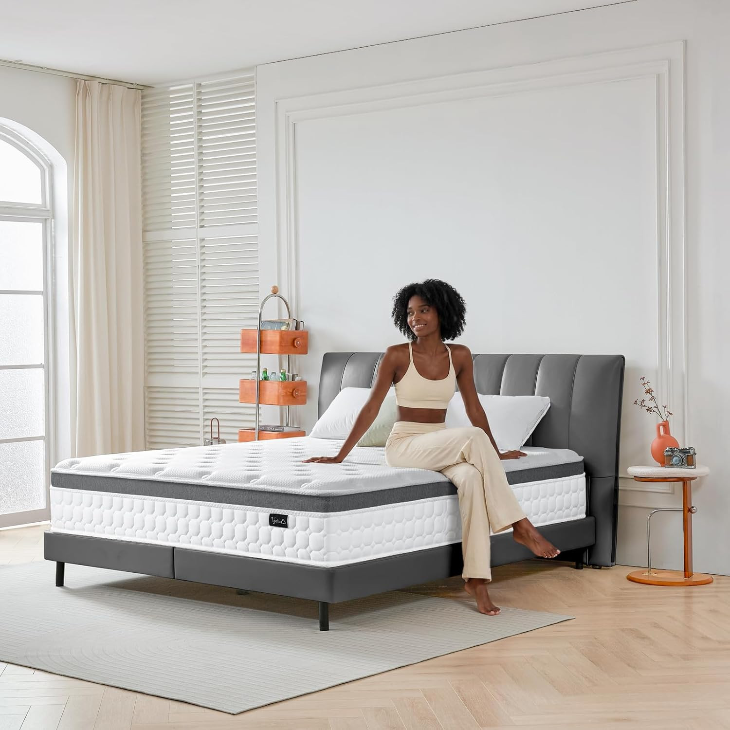 12″ Full Size Mattress – Cooling Gel Memory Foam & Pocket Springs, Medium Firm