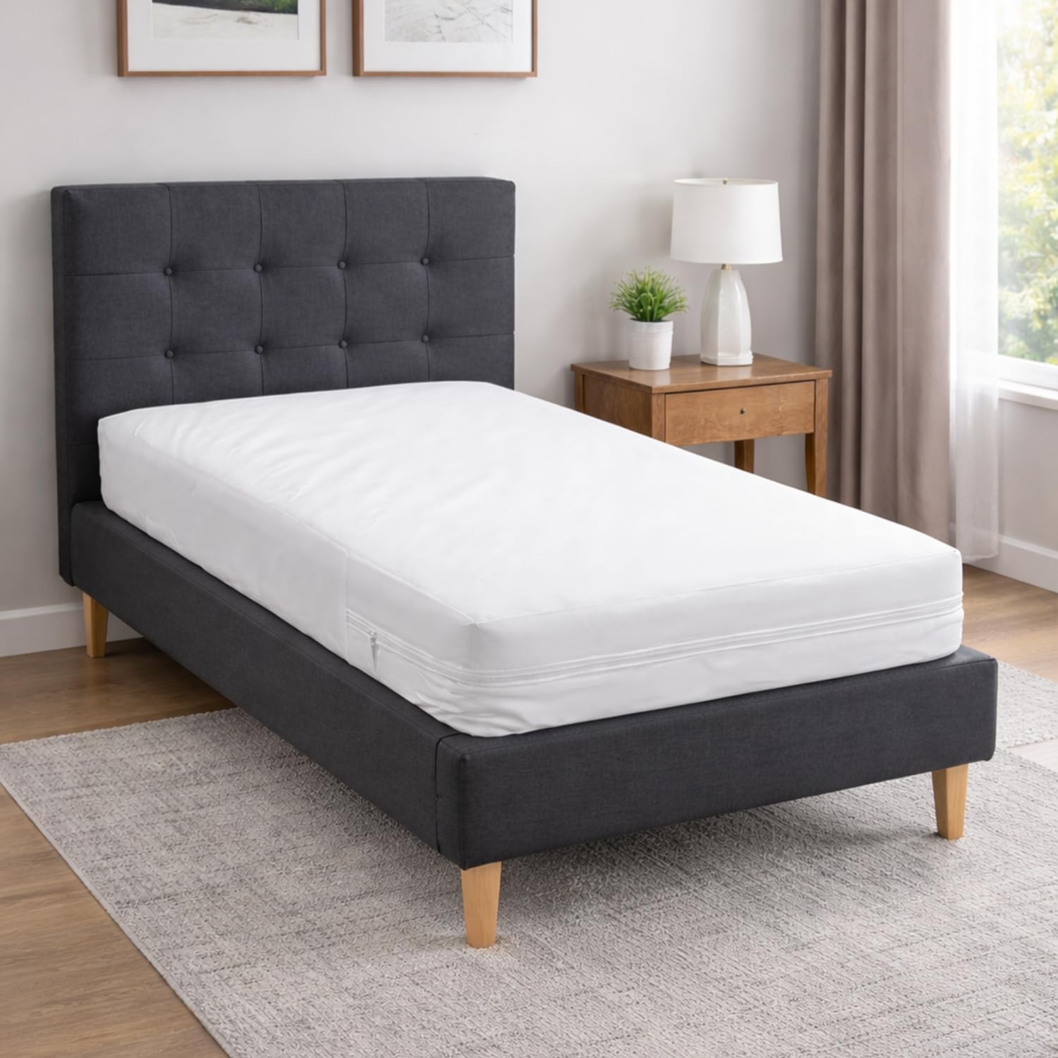 DMI Waterproof Mattress Protector and Cover, Encased Full, White