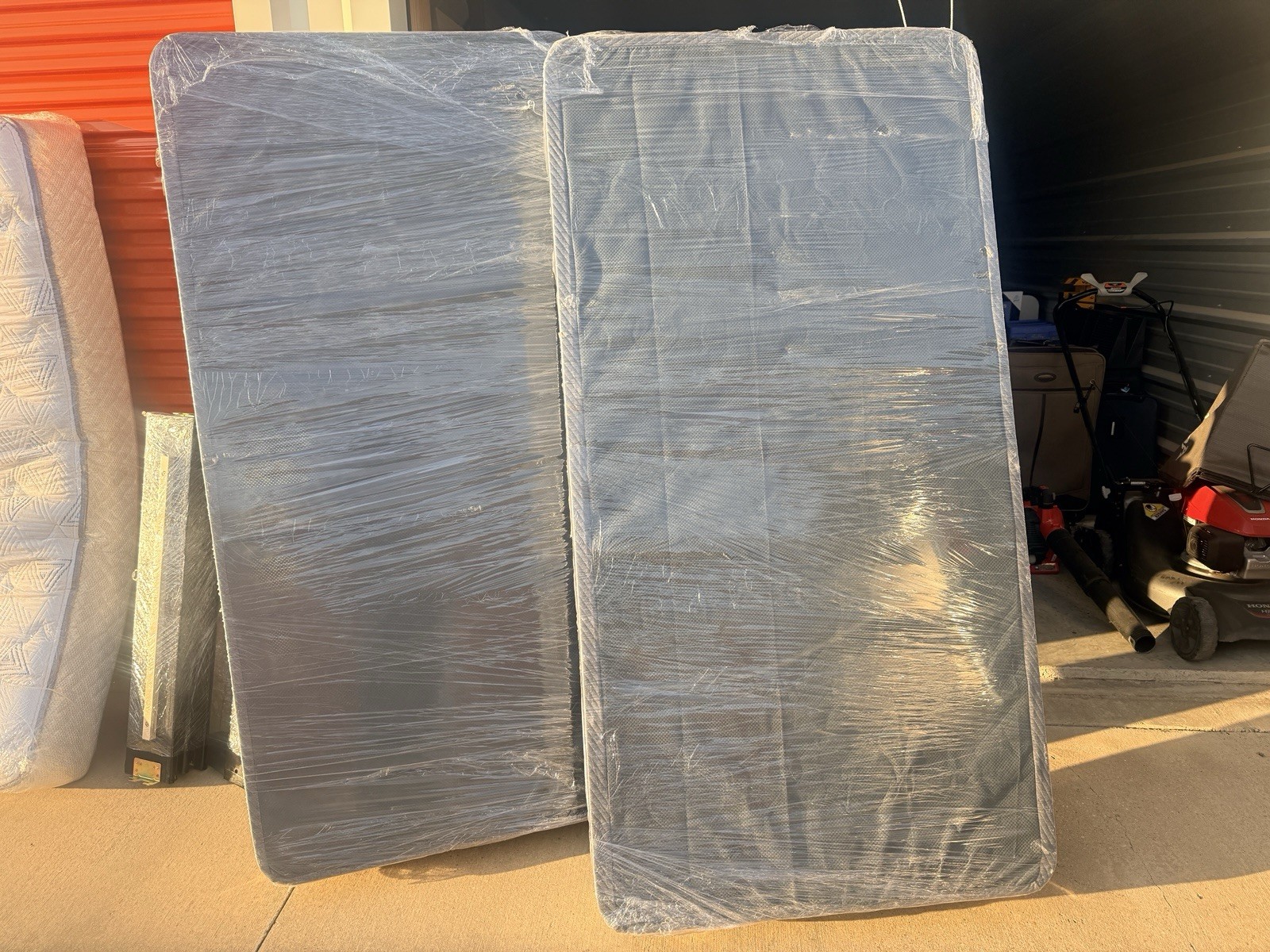 Assorted Rectangle Mattresses & Bed Frames, Geometric, White Black Gray