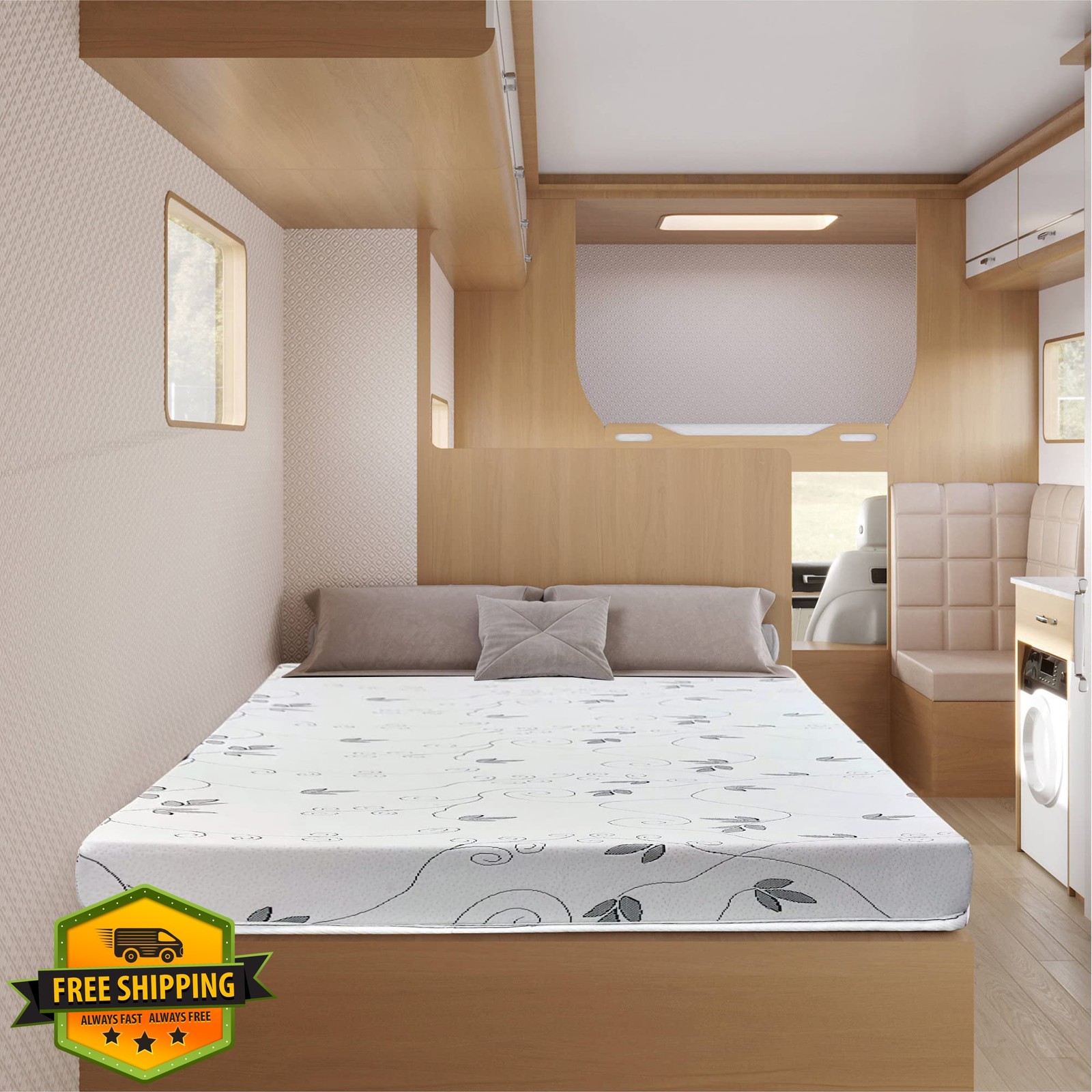 Greaton 4-Inch Foam RV Mattress 75″ x 36″