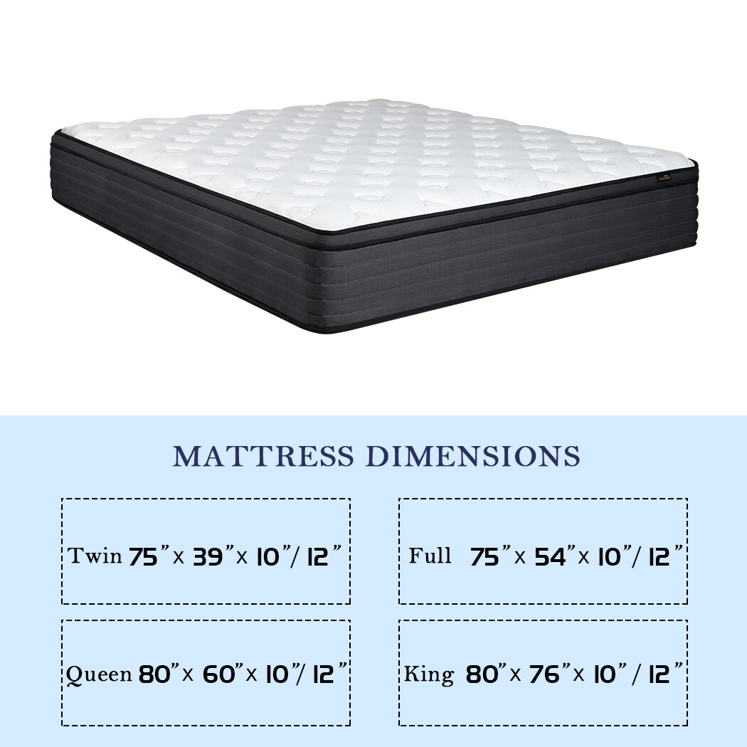 10″ 12″ 14″ Gel Memory Foam Mattress Innerspring Twin Full Queen King Hybrid Bed