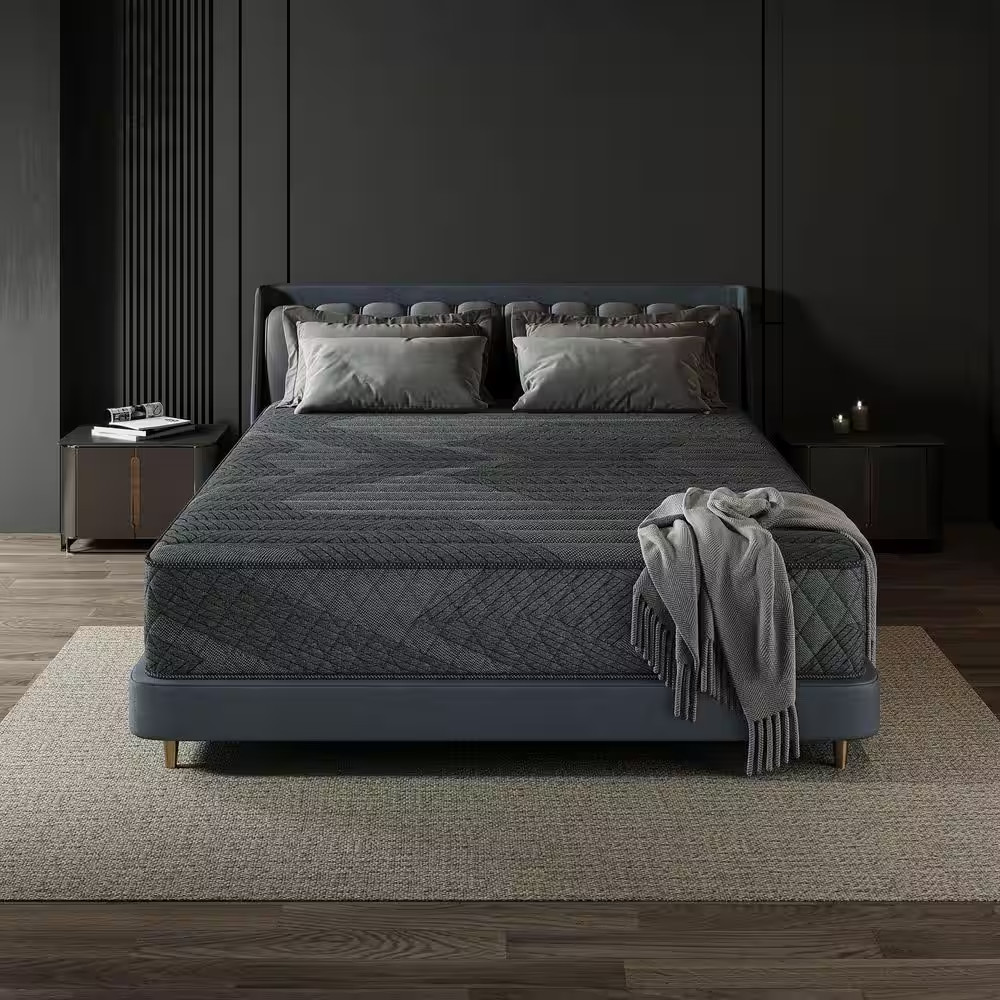 Full Medium Hybrid Memory Foam 12 In. Breathable and Cooling Motion Isolation Ma