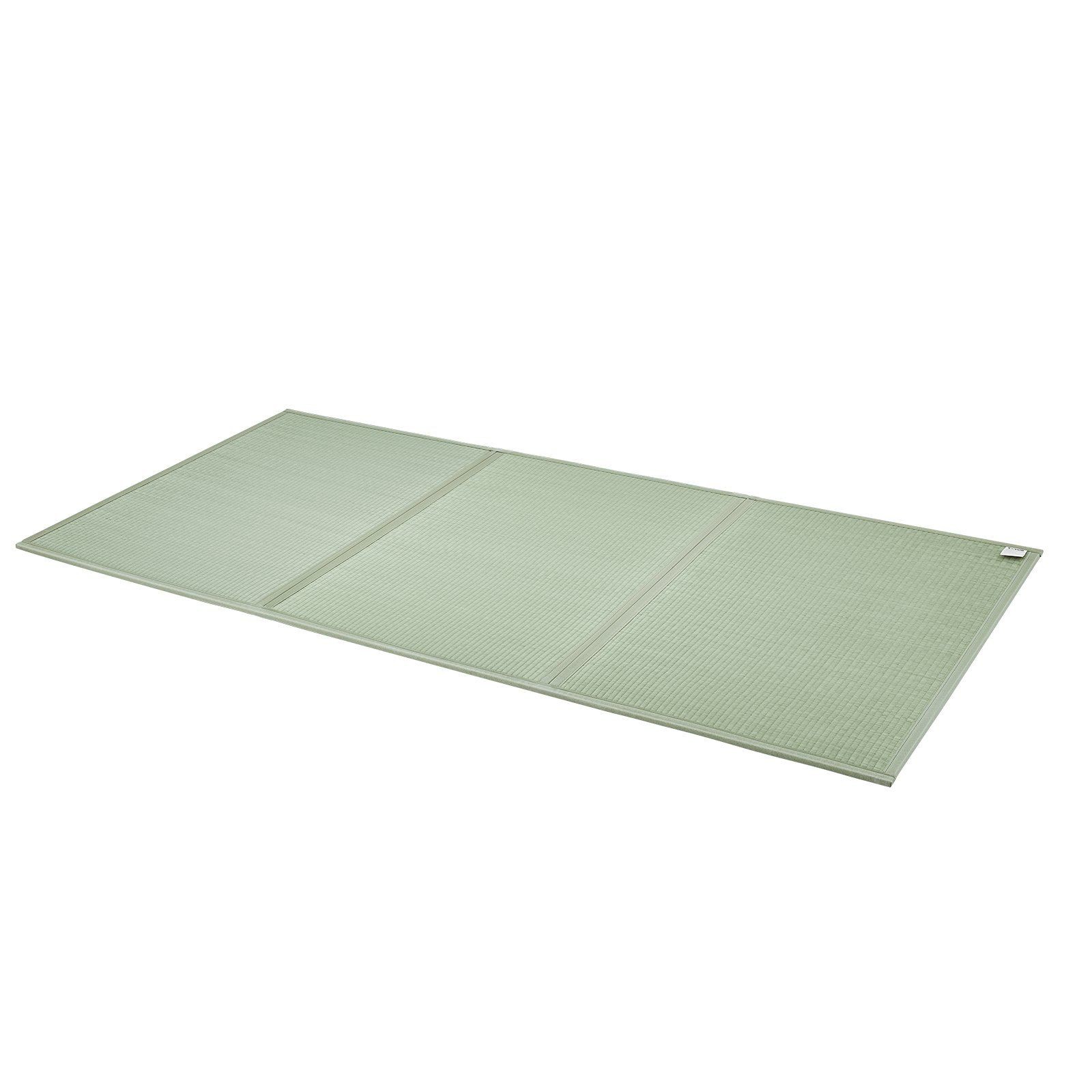 Twin Size Foldable Rush Grass Tatami Mat with Non-Slip Backing & Fresh Scent