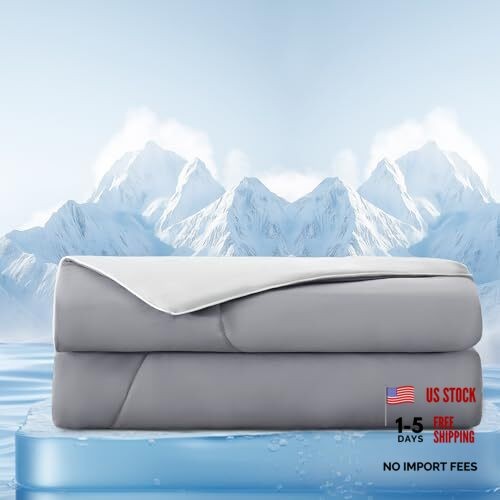 Moonrite Cooling Blanket Full/Size – Q-max 0.45 Japanese Arc-Chill Queen Grey