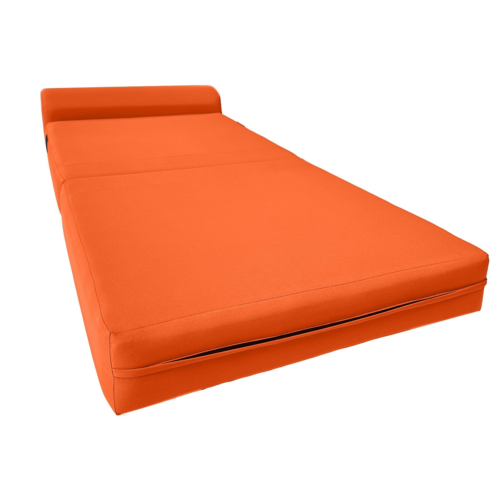 Orange 6x32x70 Sleeper Chair Folding Foam Bed, Foam Density 1.8 lbs Sofa Beds